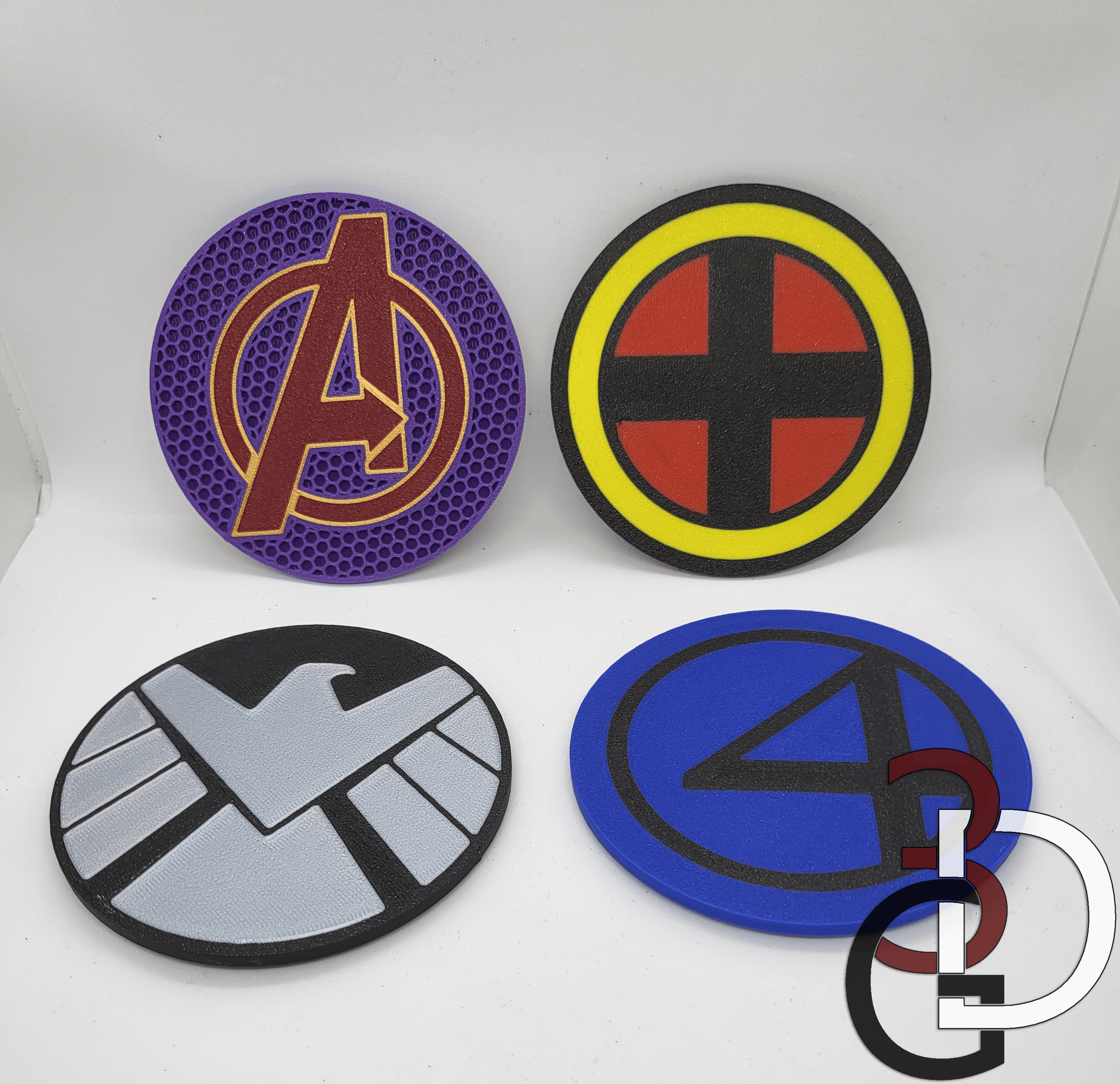 Marvel themed magnets/coasters (set 2) 3d model