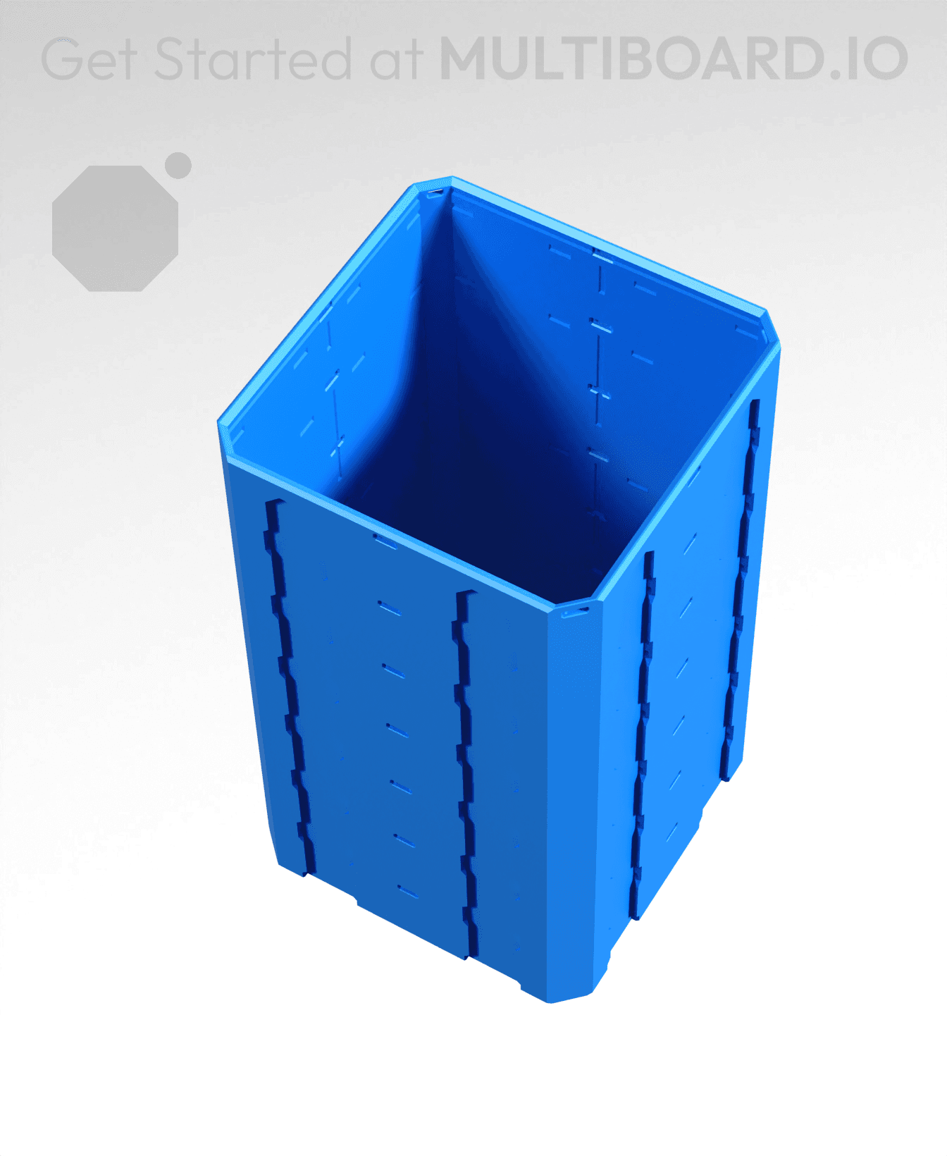 2x2x3·5 - Topped Multipoint Rail - Pop-In Bin Extension 3d model