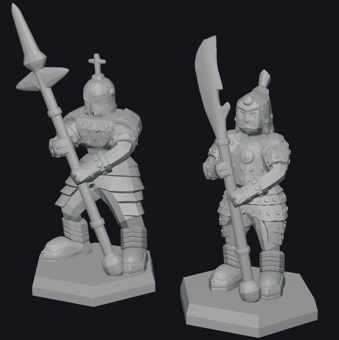 Soldiers- Low Poly 3d model