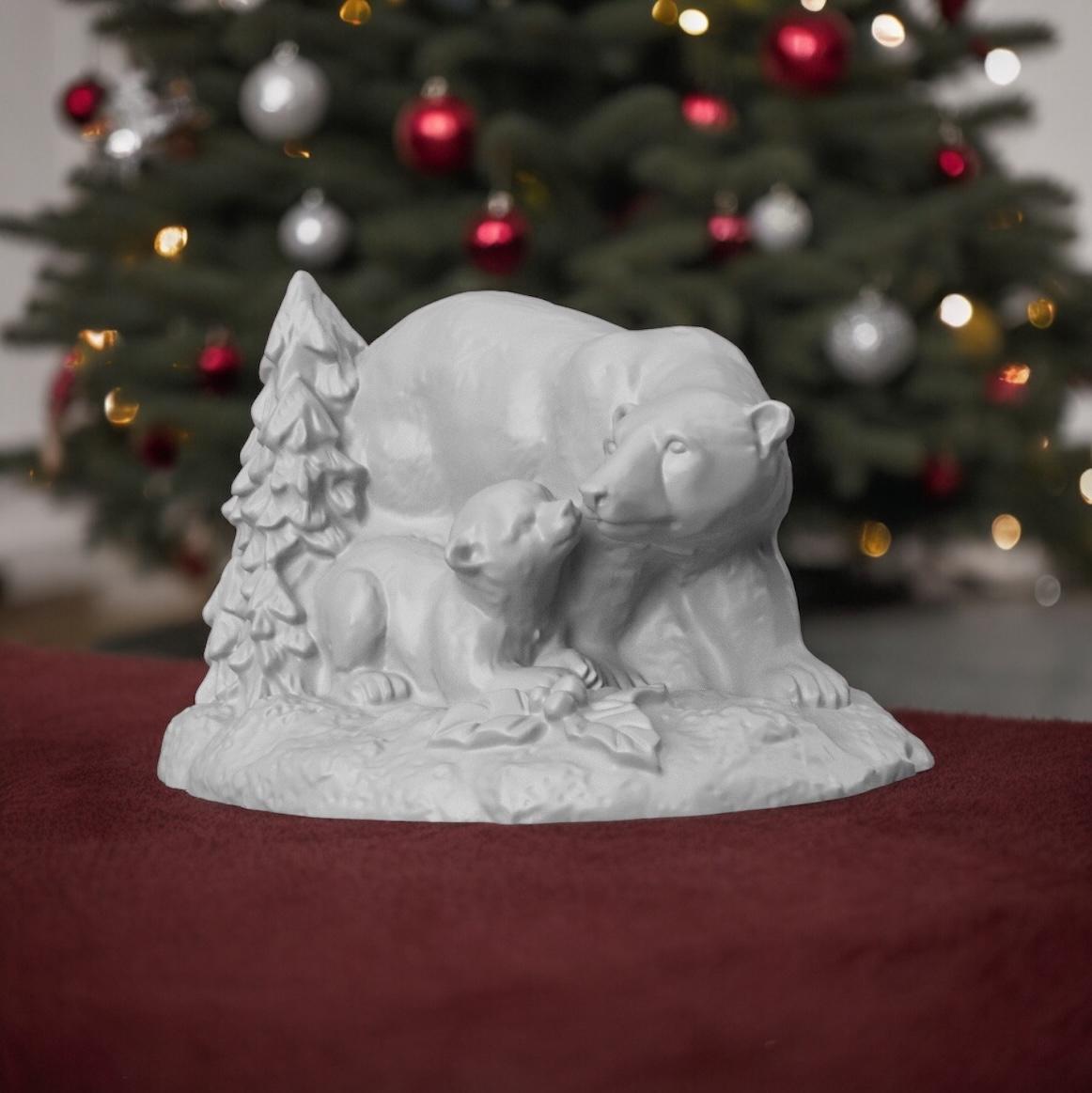 Christmas polar bear 3d model