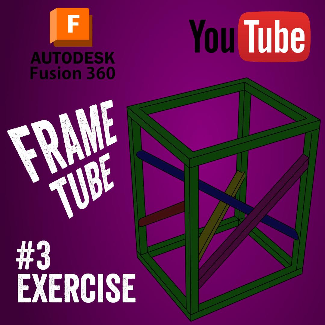 #3 Tutorial Fusion 360 - Frame Tube | Pistacchio Graphic 3d model