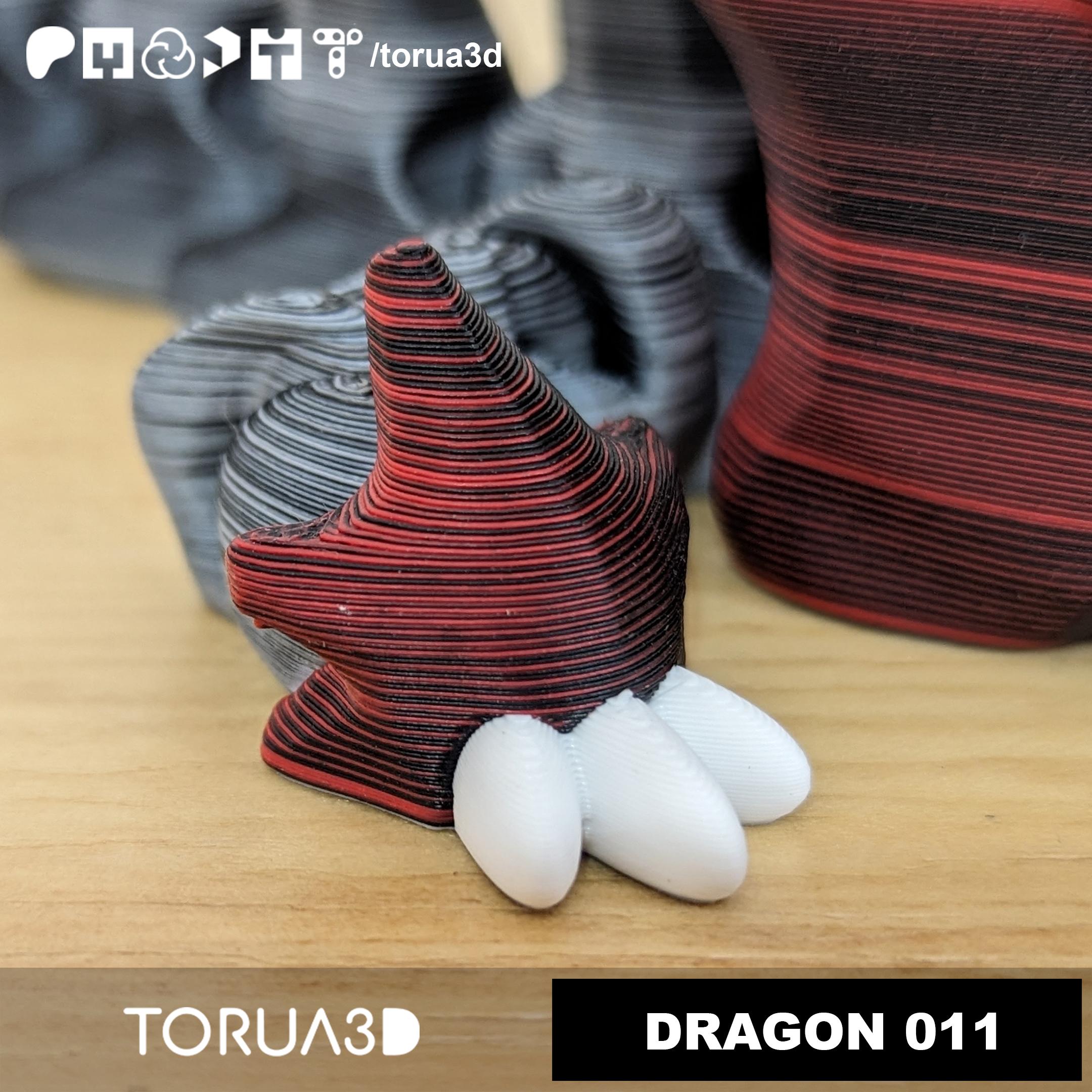 Articulated Dragon 011 Multicolor | 3mf File - Print in place - no supports 3d model