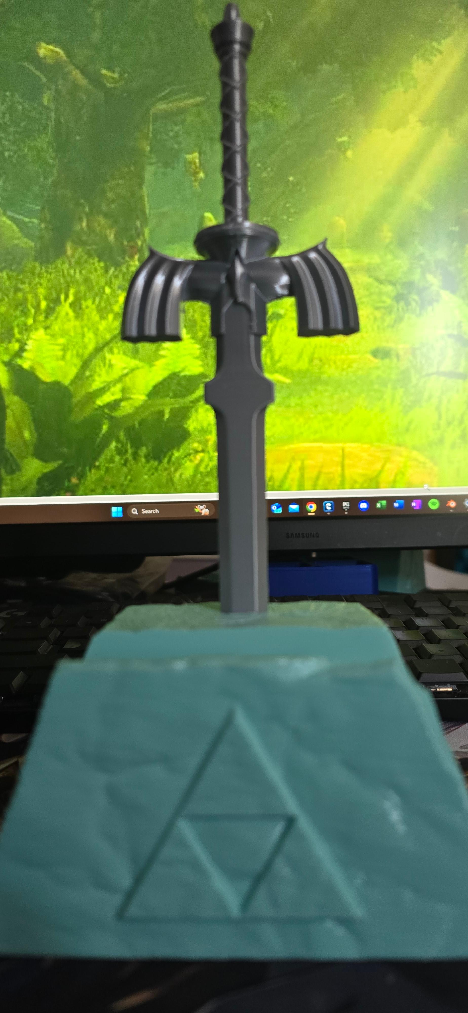 Sword In The Stone Controller Stand - Master Sword Edition 3d model