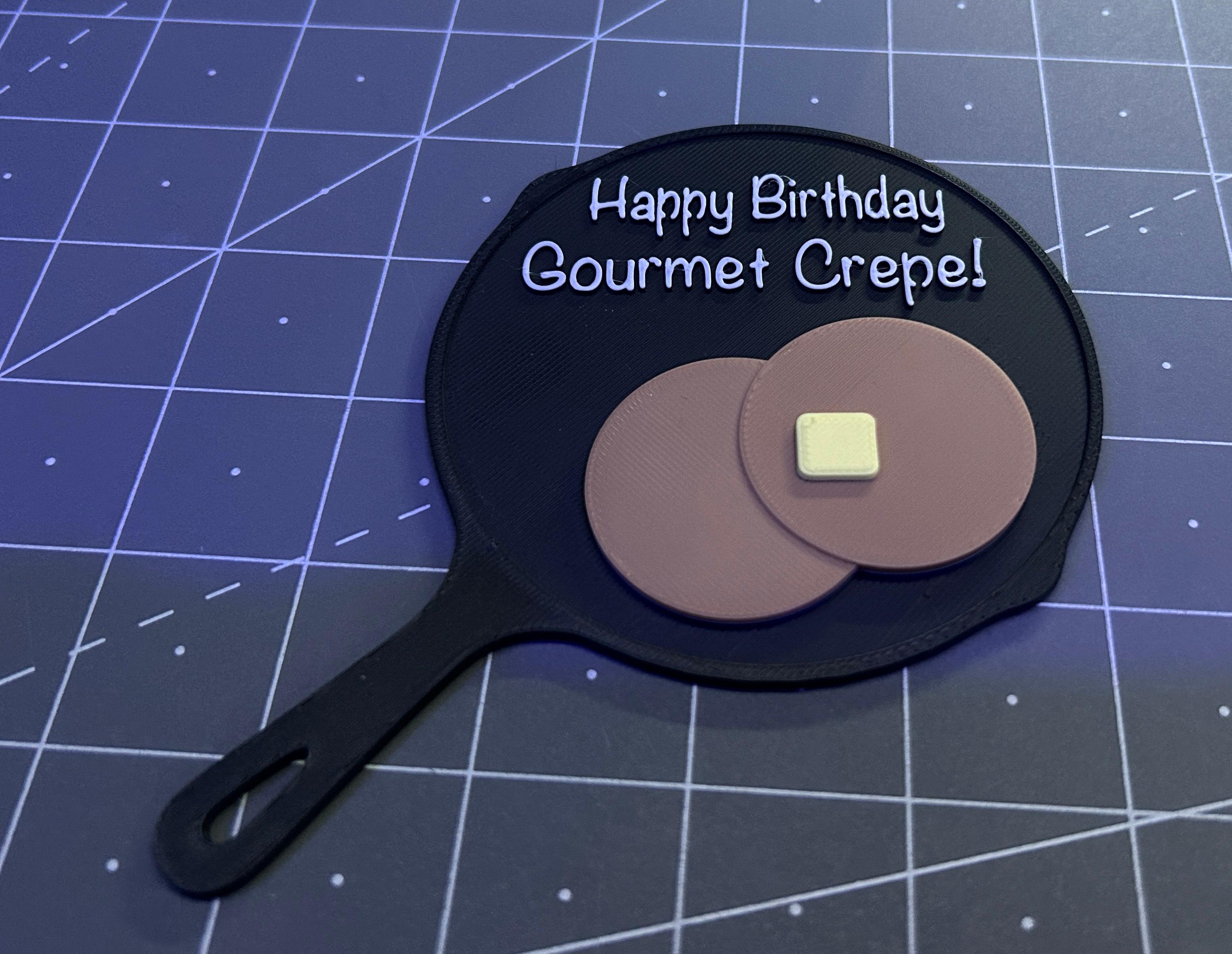 Happy Birthday Gourmet Crepe! 3d model