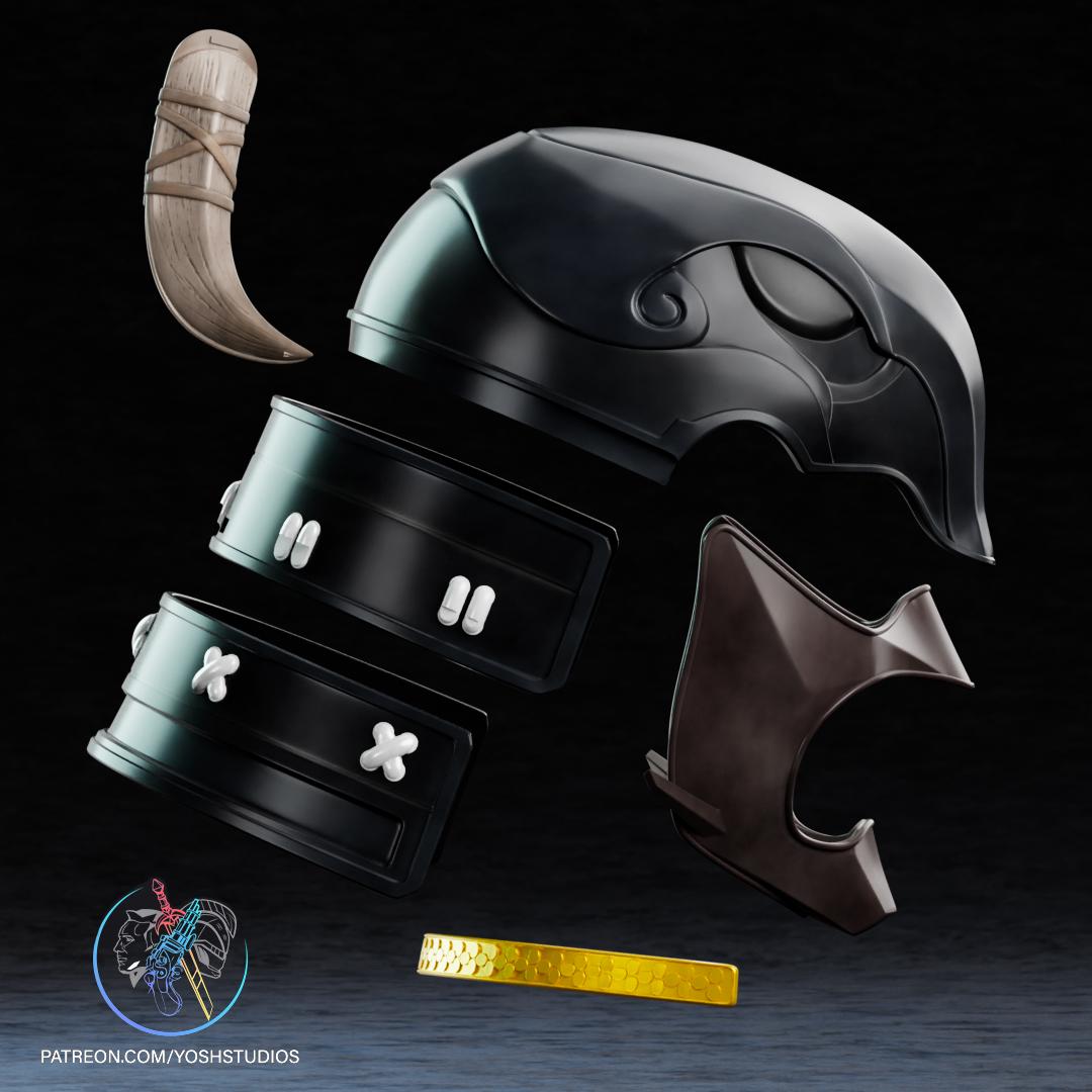Sengoku Black Helmet 3D Printer File STL 3d model