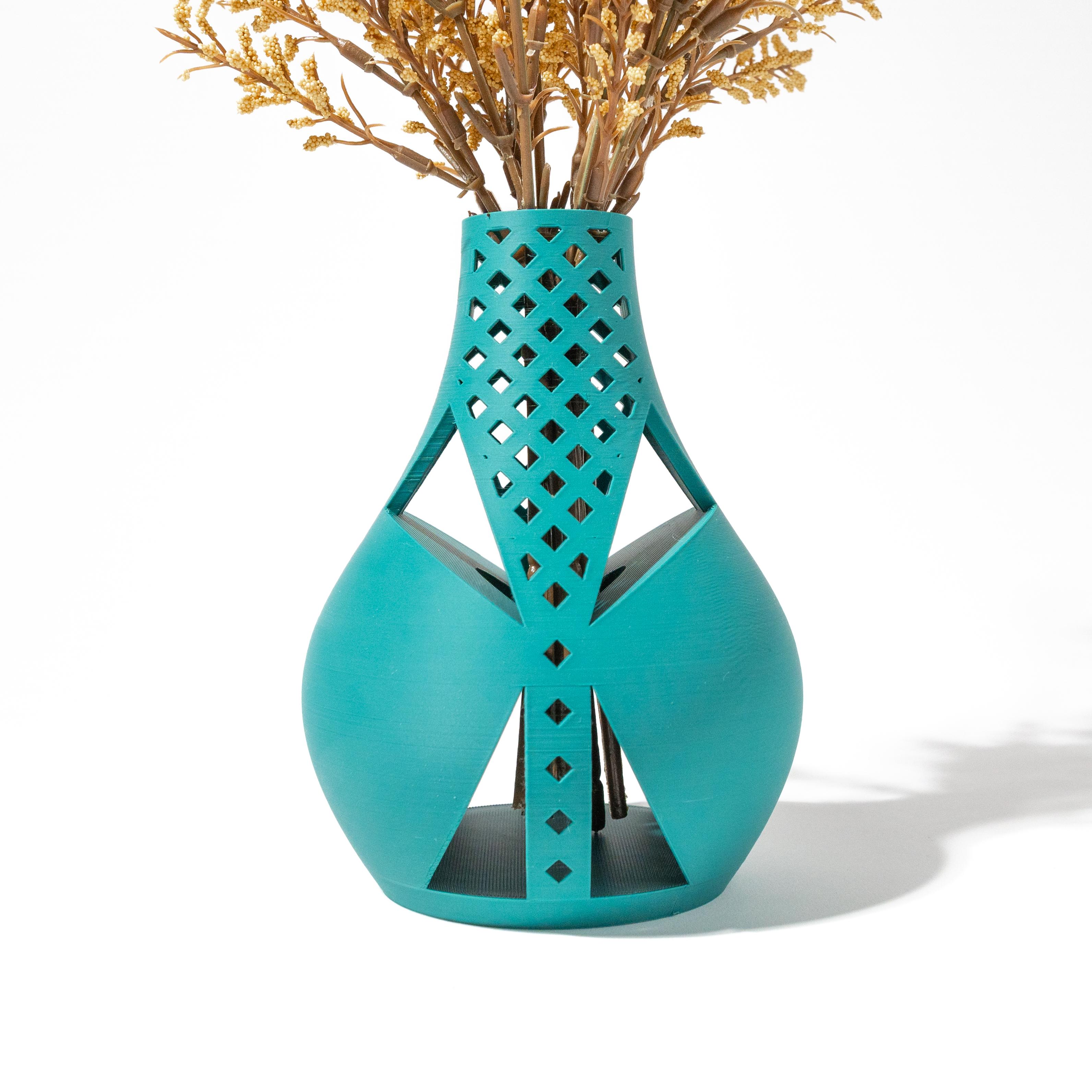 The Arin Vase, Modern and Unique Home Decor for Dried and Preserved Flower Arrangement  | STL File 3d model