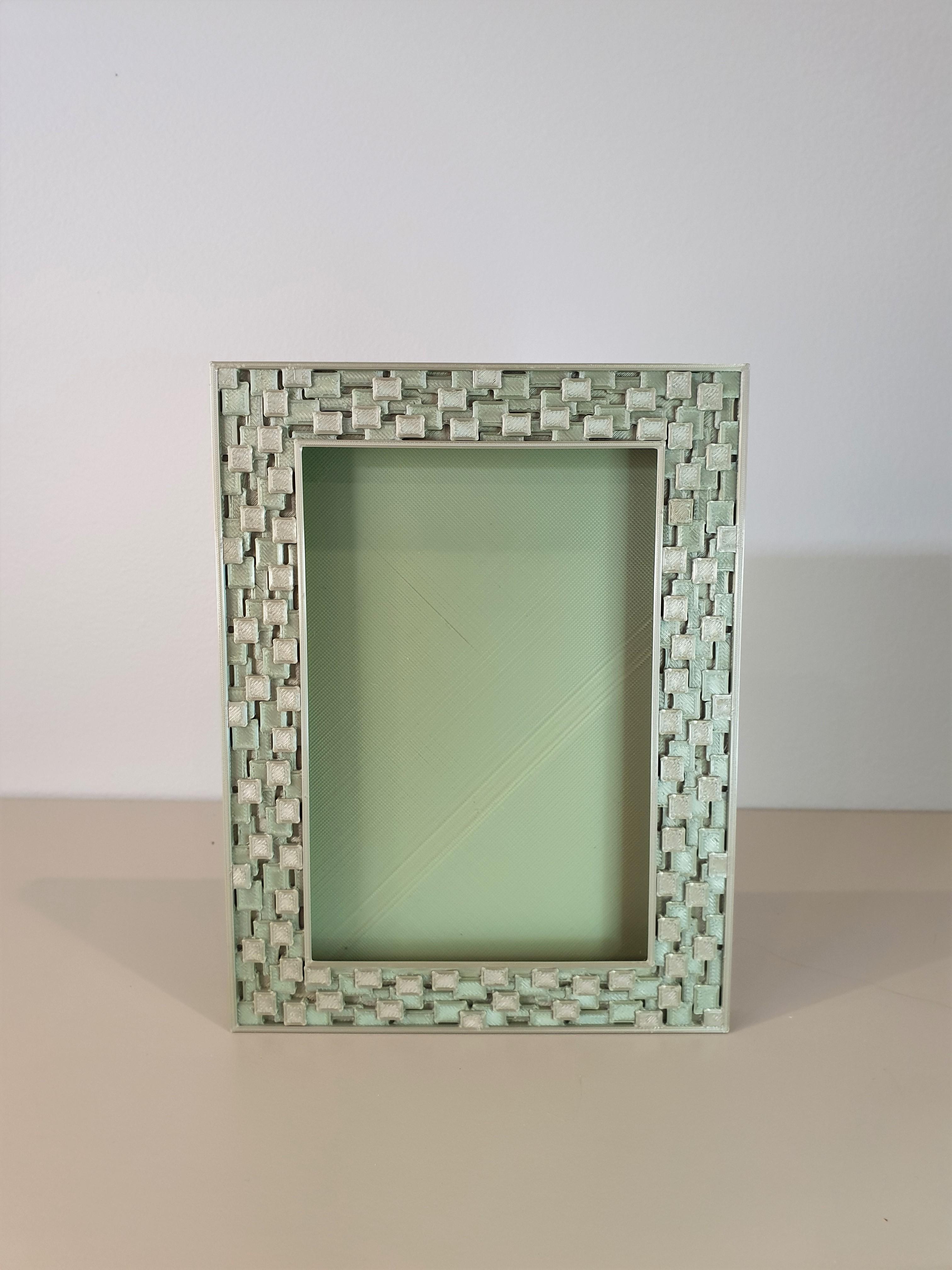 Photo frame print in place 3d model