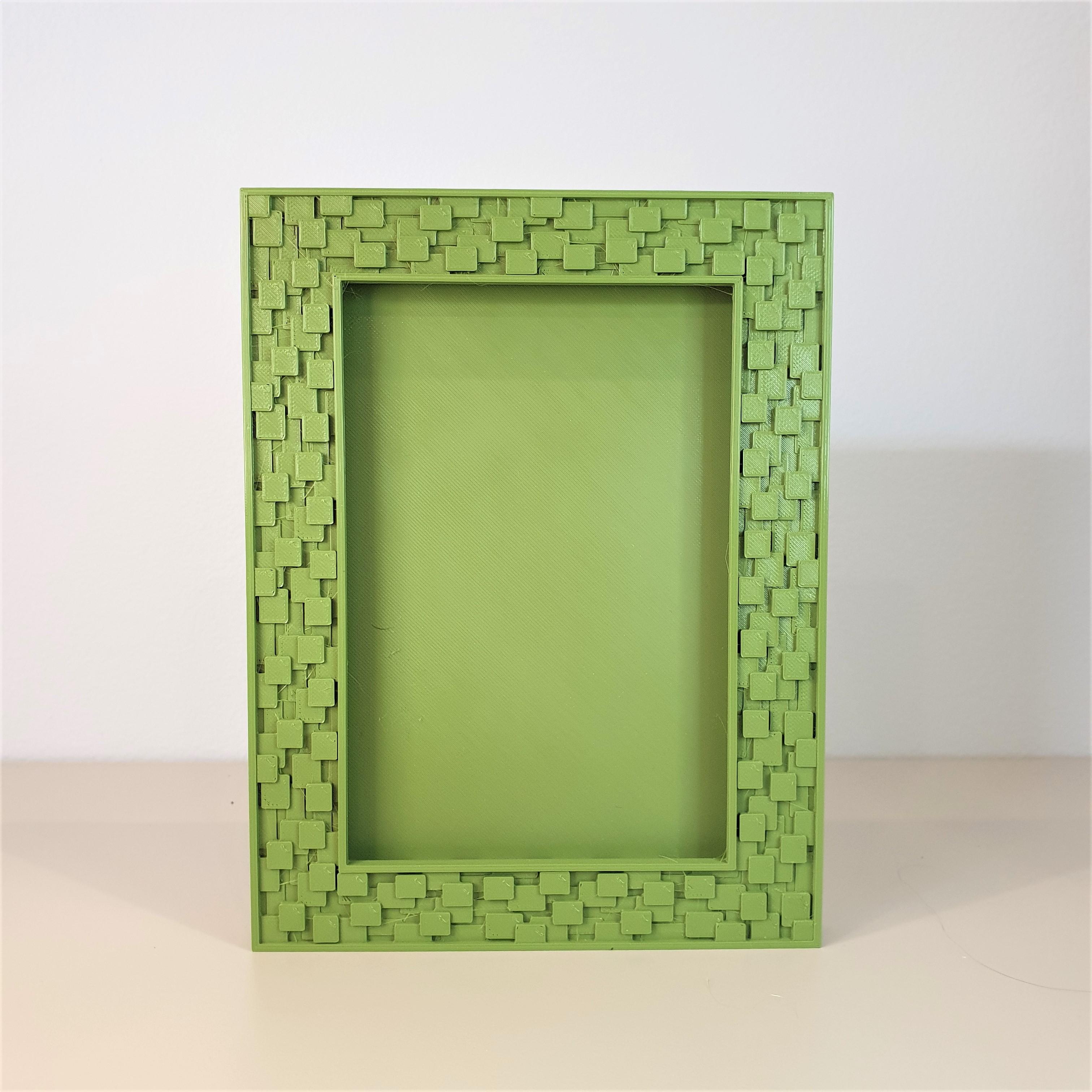 Photo frame print in place 3d model