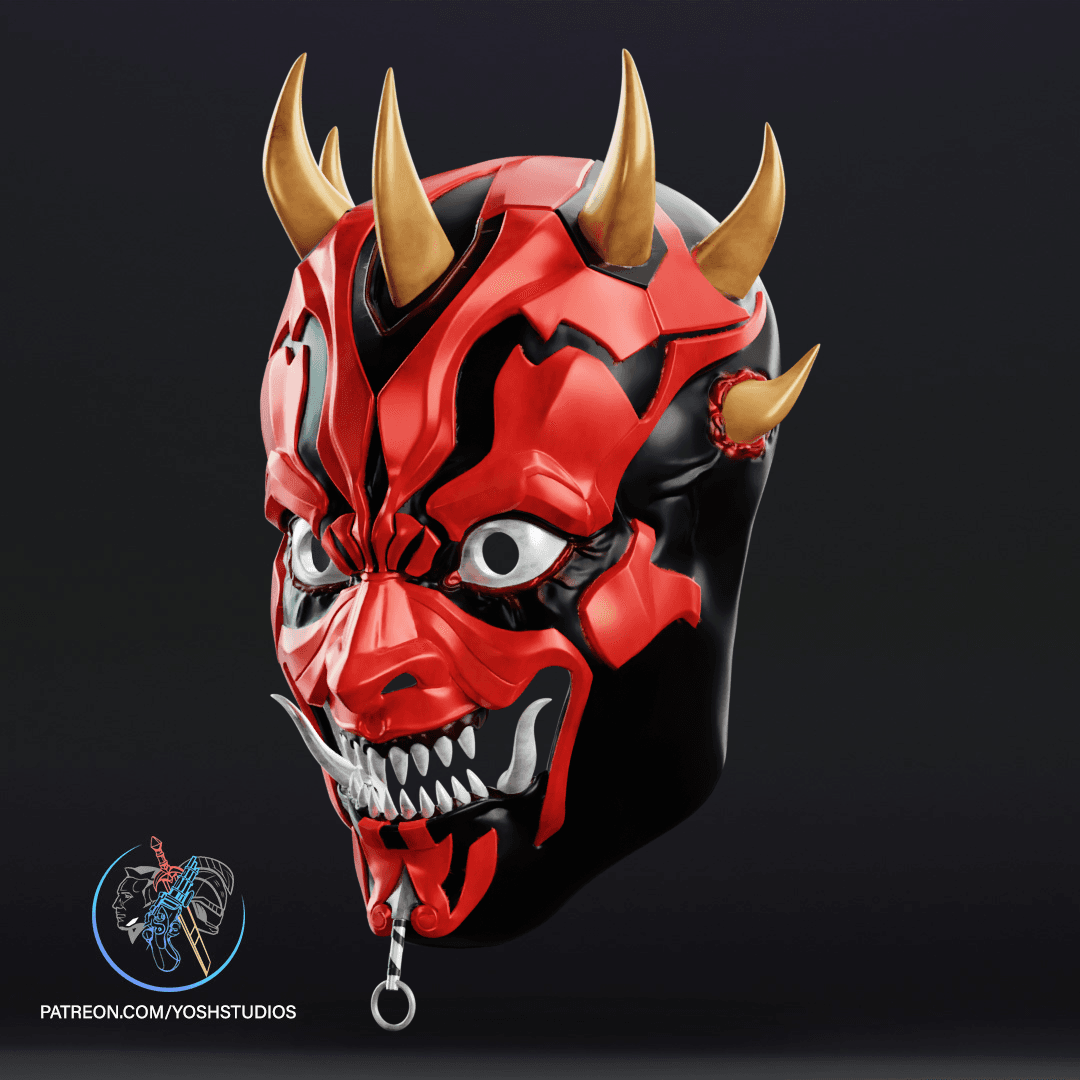 Sengoku Darth Maul Mask 3D Print File Samurai 3d model
