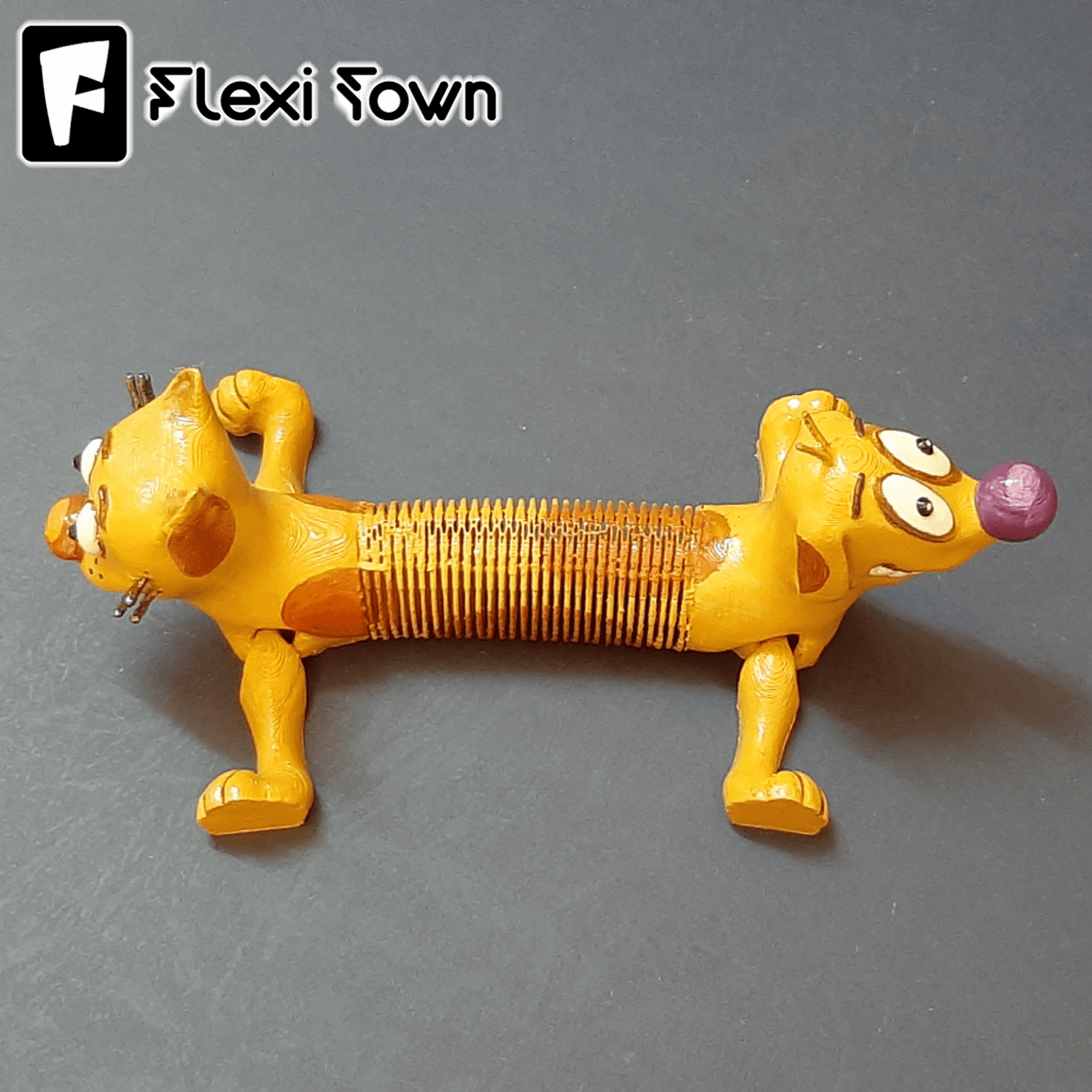 Flexi Print-in-Place CatDog  3d model