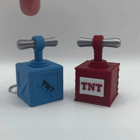 Tiny TNT Detonator Keychains 3d model