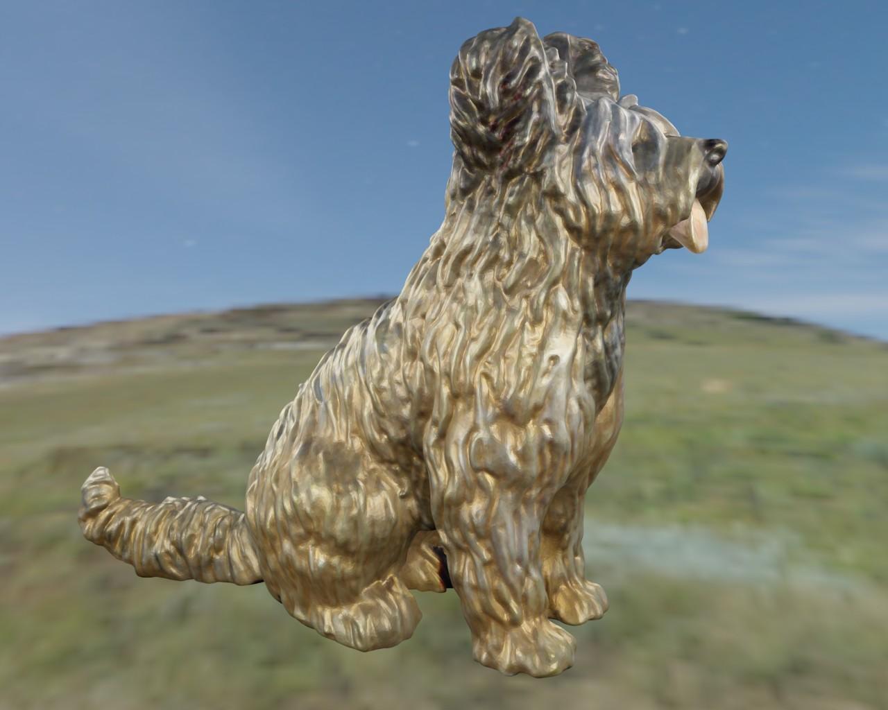 Briard berger de brie 3d model