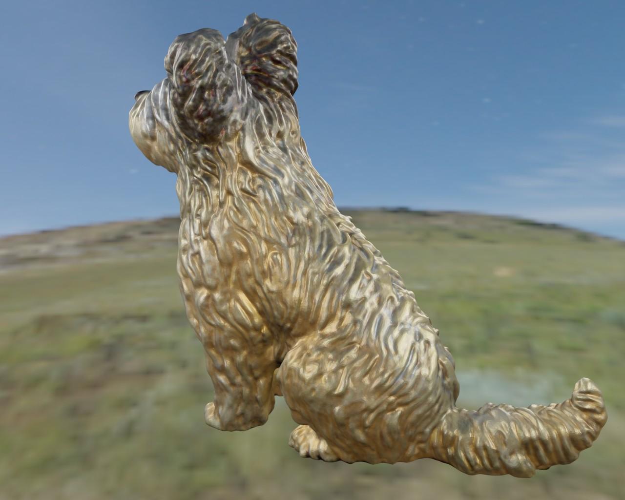 Briard berger de brie 3d model