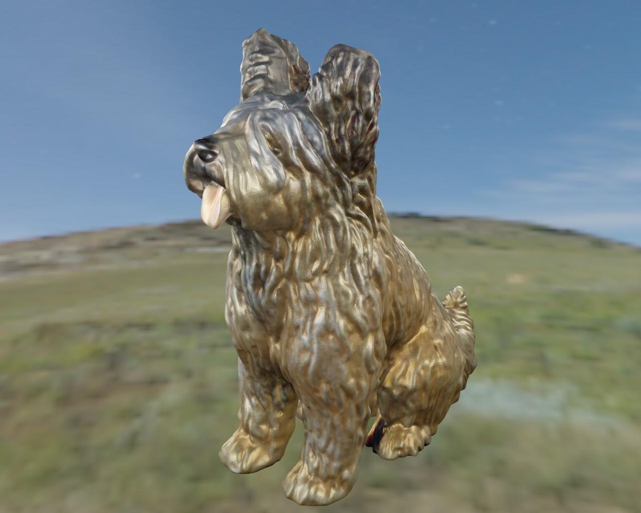 Briard berger de brie 3d model