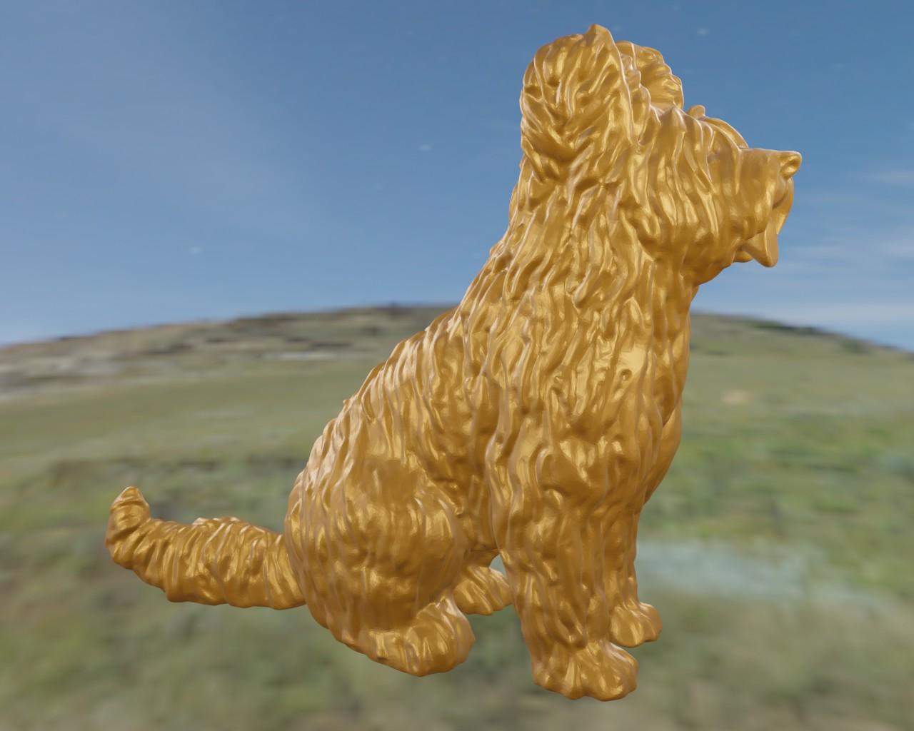 Briard berger de brie 3d model