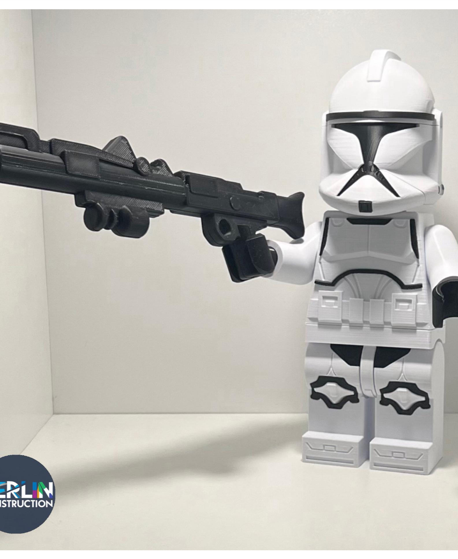Clone Trooper - Phase II (9 inch brick figure, NO MMU/AMS, NO supports, NO glue) 3d model