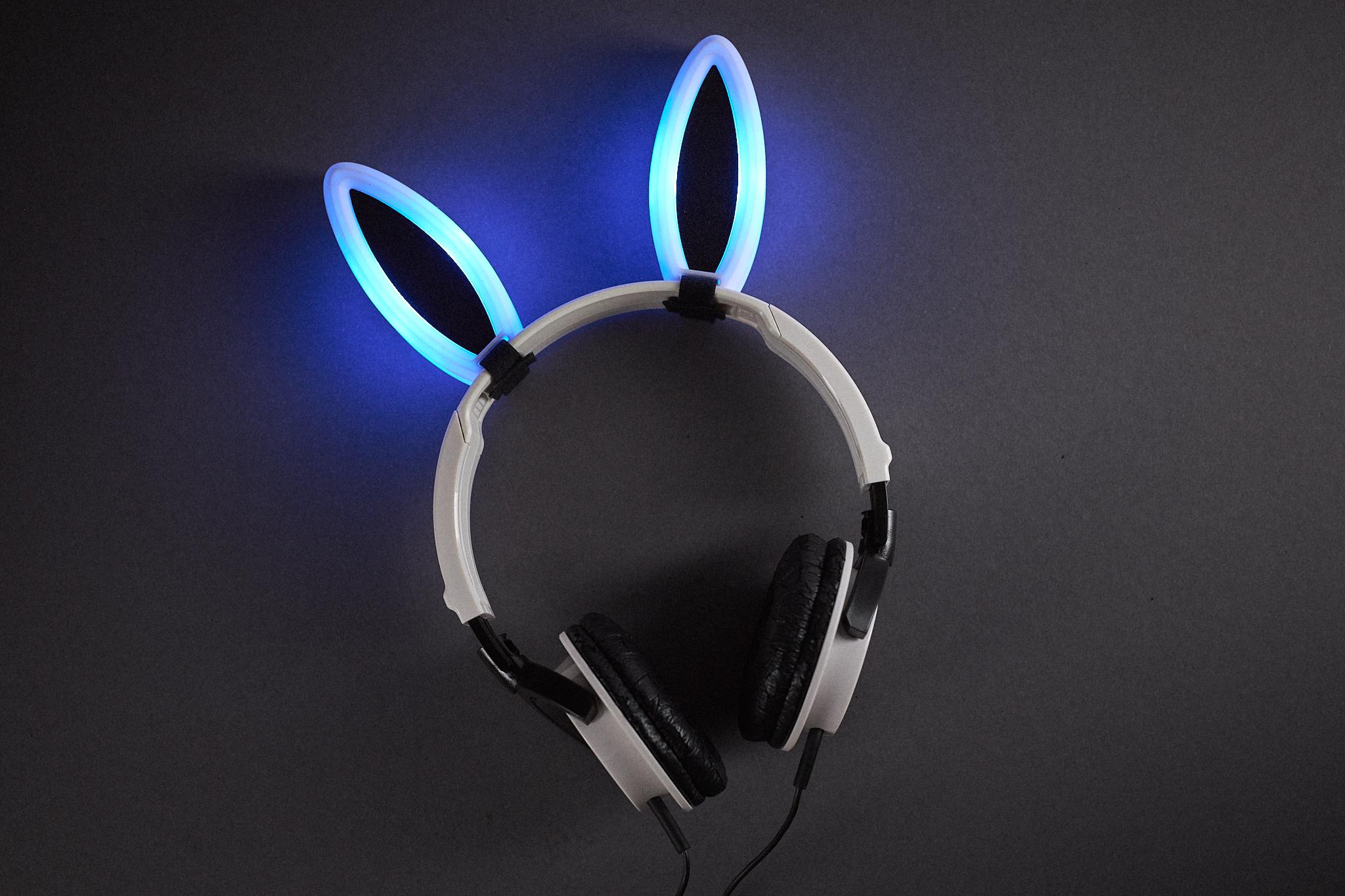 LED Cute Bunny Ears Cosplay 3d model