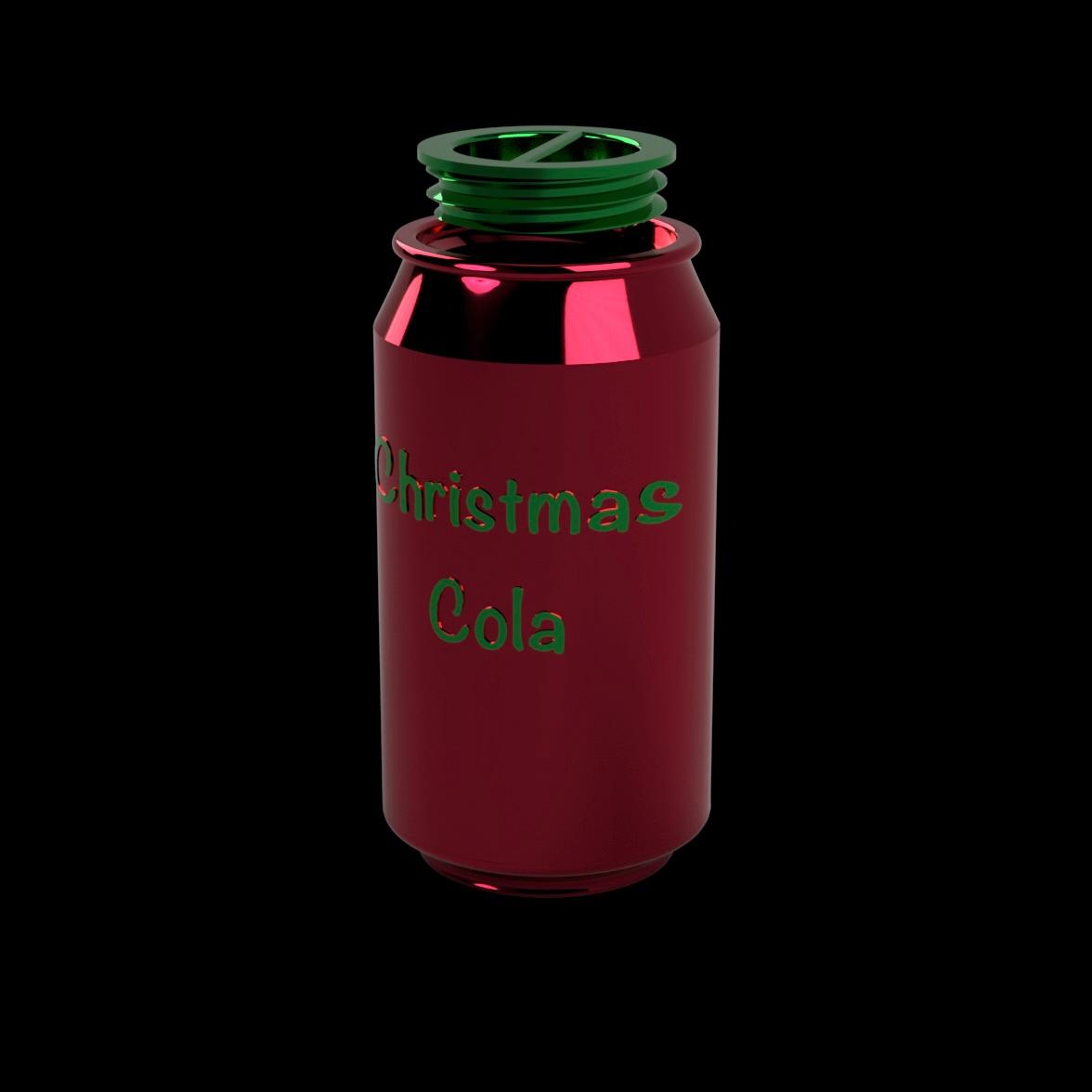 Christmas Cola Gift Canister 3d model