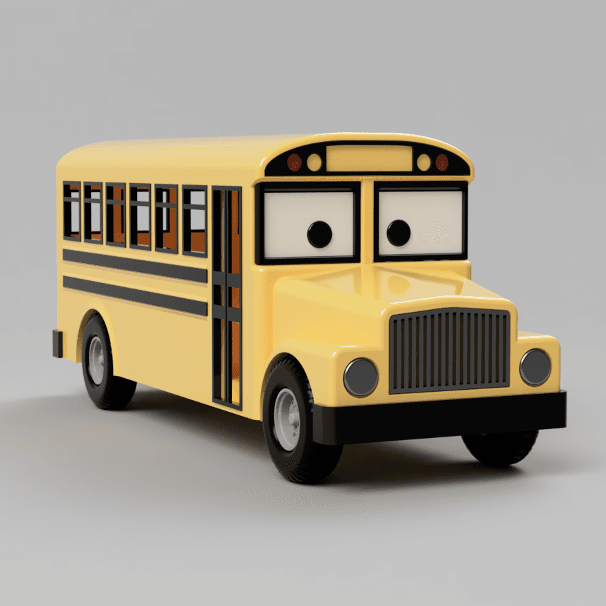 SCHOOL BUS PEN STORAGE 3d model