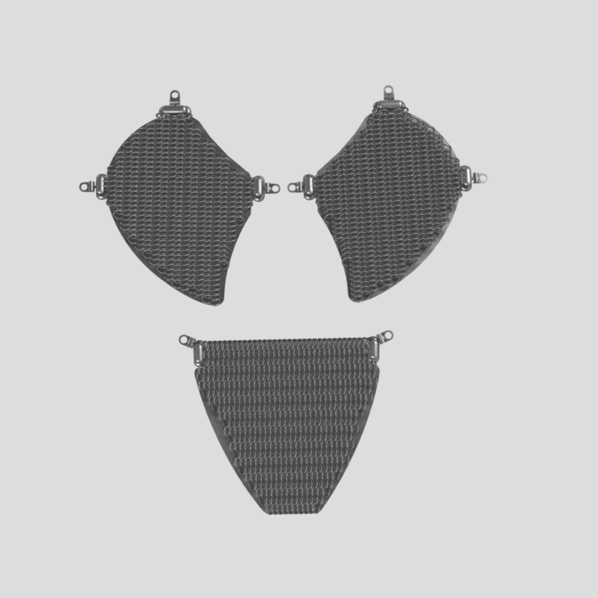 Elegant Chainmail Lingerie 3D Printing Model: A Unique Blend of Medieval and Modern 3d model