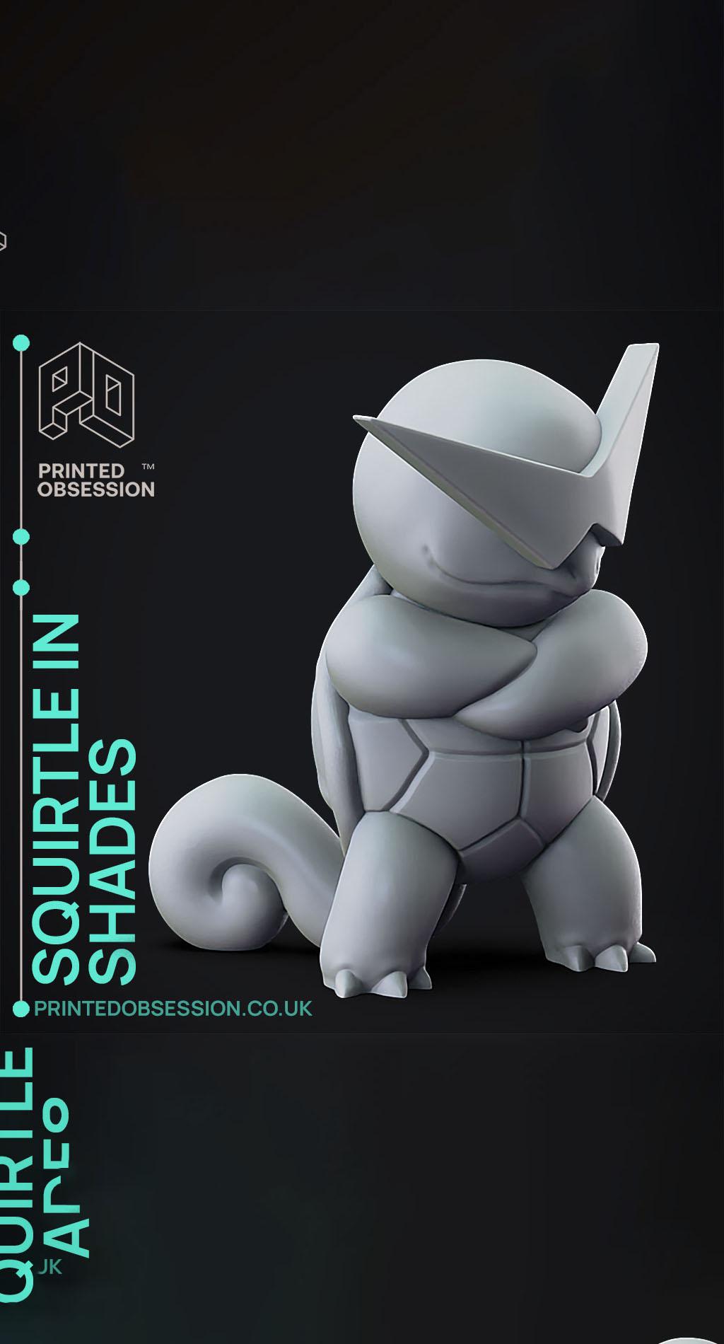 Squirtle with Shades - Pokemon - Fan Art 3d model