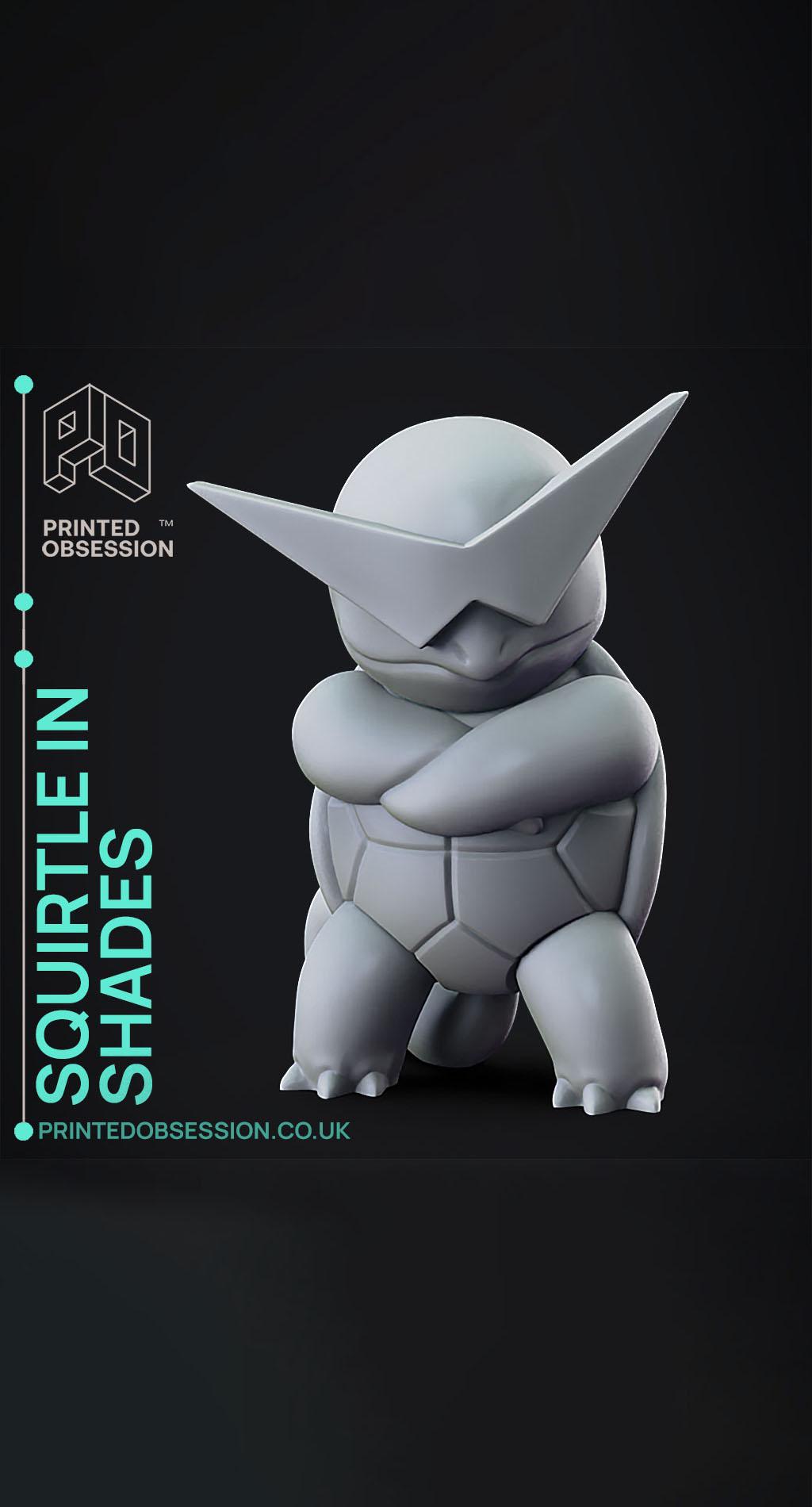 Squirtle with Shades - Pokemon - Fan Art 3d model