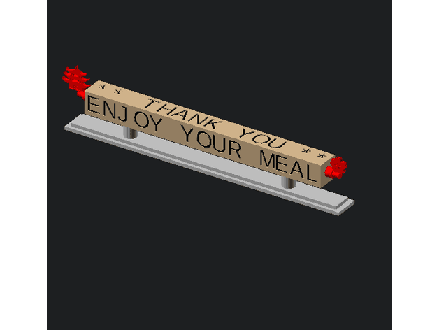 Customizable Table Sign 3d model