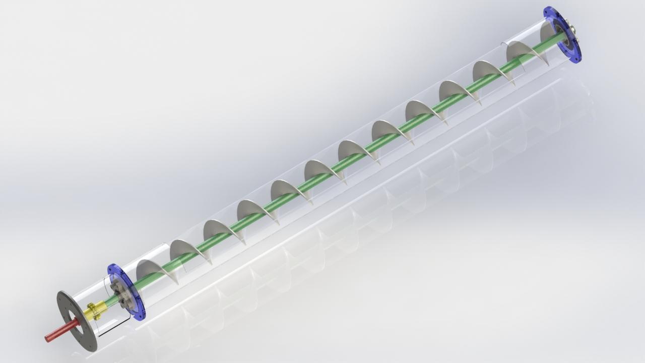 Small Tubular Screw Conveyor (Pequeño Transporte Helicoidal con canalón tubular) 3d model