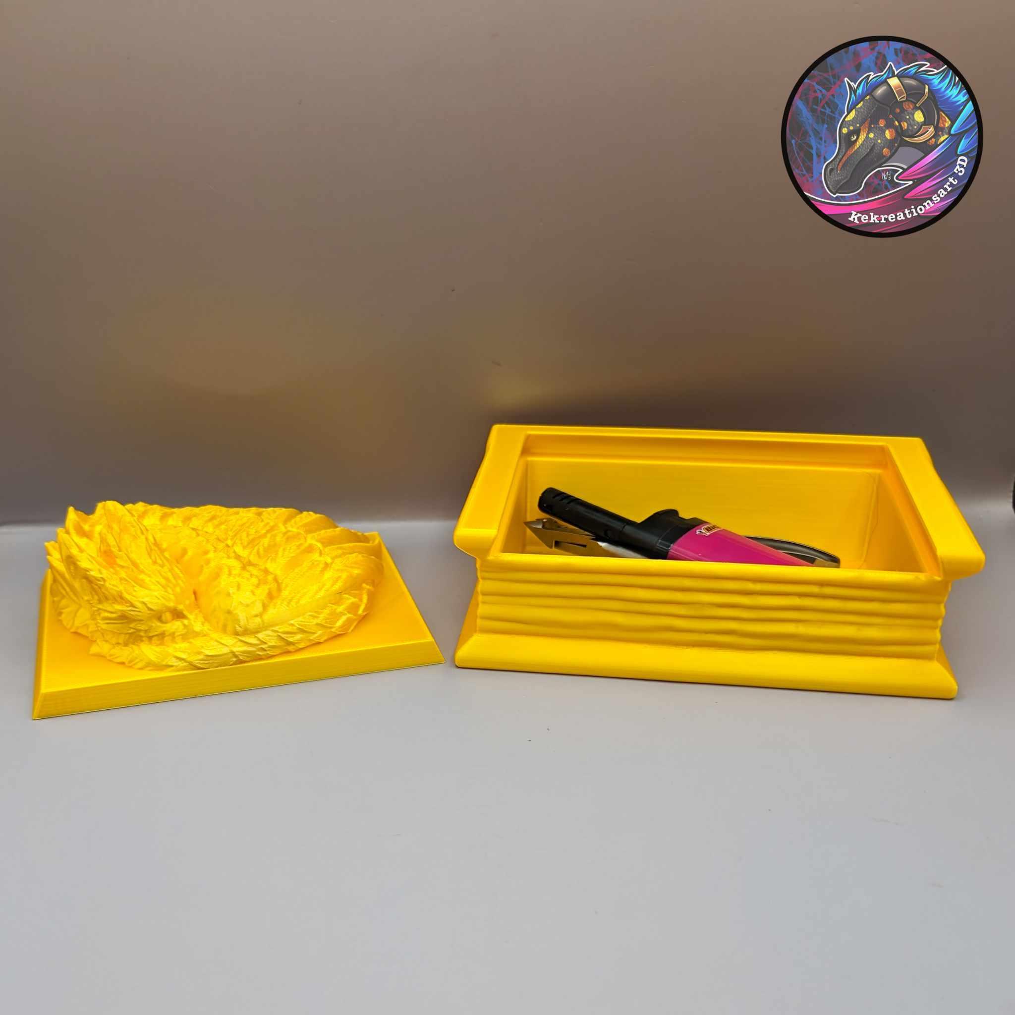 feather dragon book box 3d model
