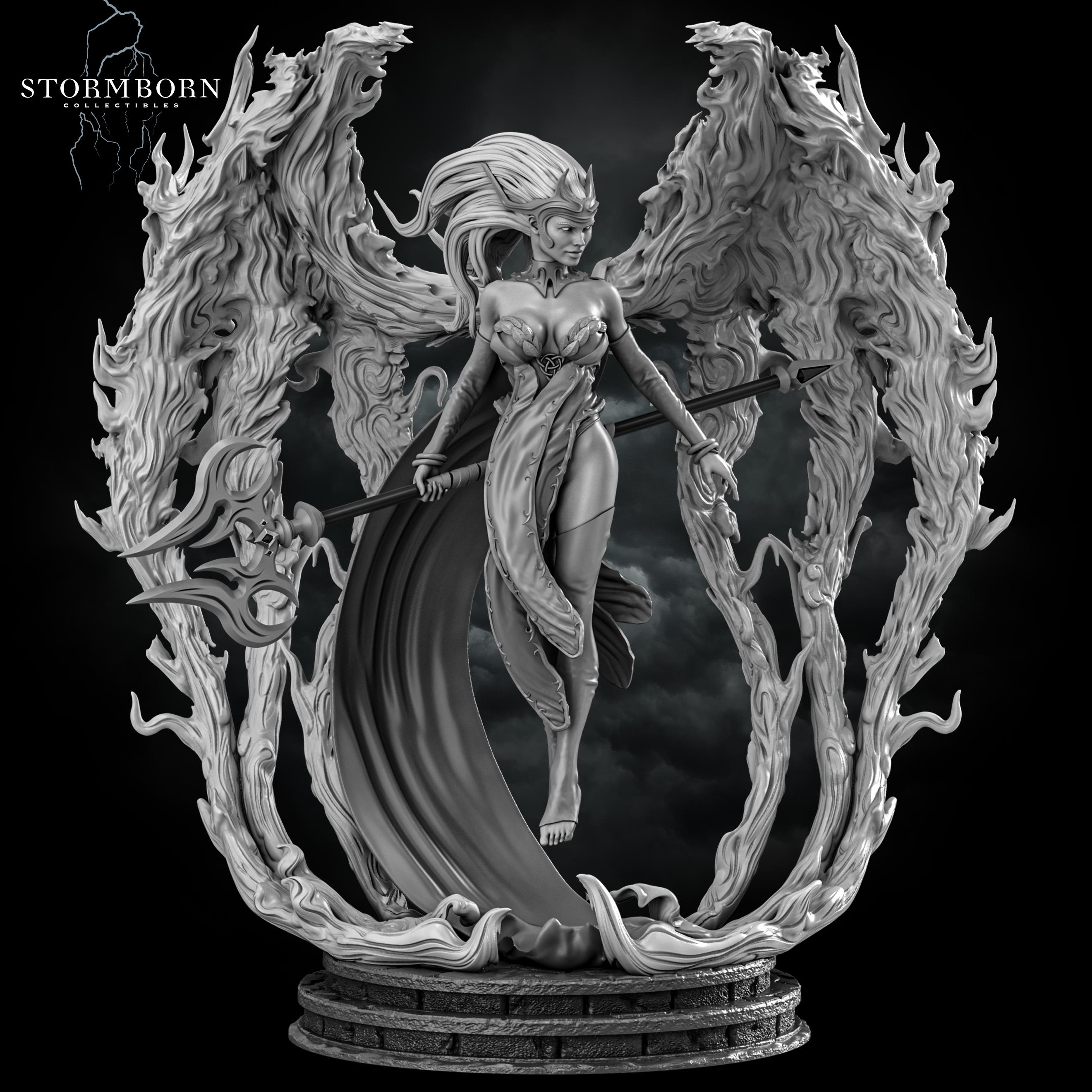 (75mm) Lorna, Goddess of Flame 3d model