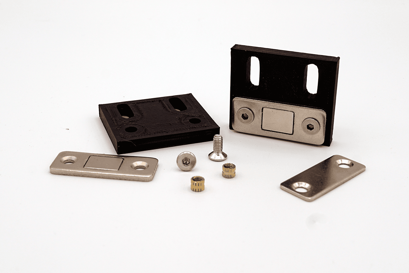 Magnetic Door Catch for Aluminum Extrusion Doors - Parts needed for magnetic catch - 3d model