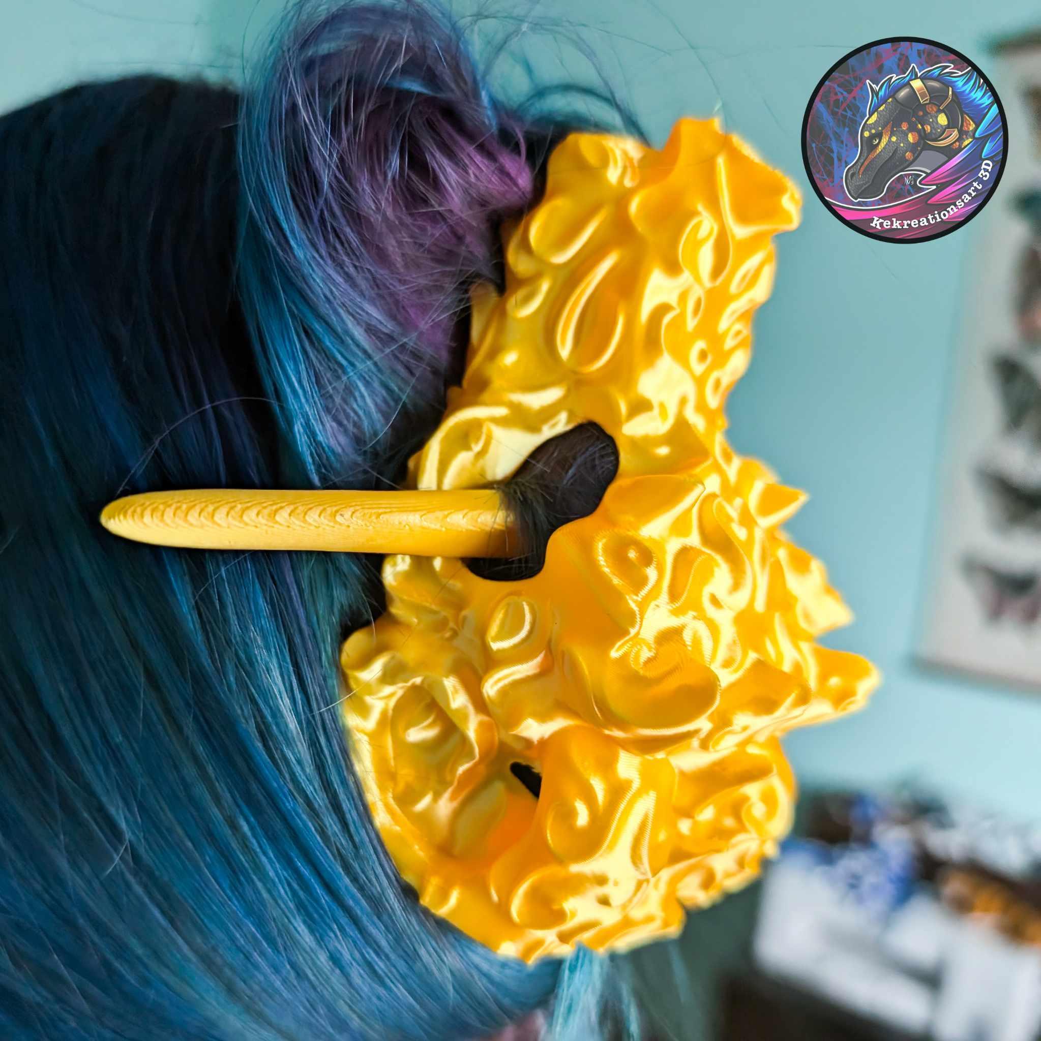 Dragon Skull Hair Pin 3d model