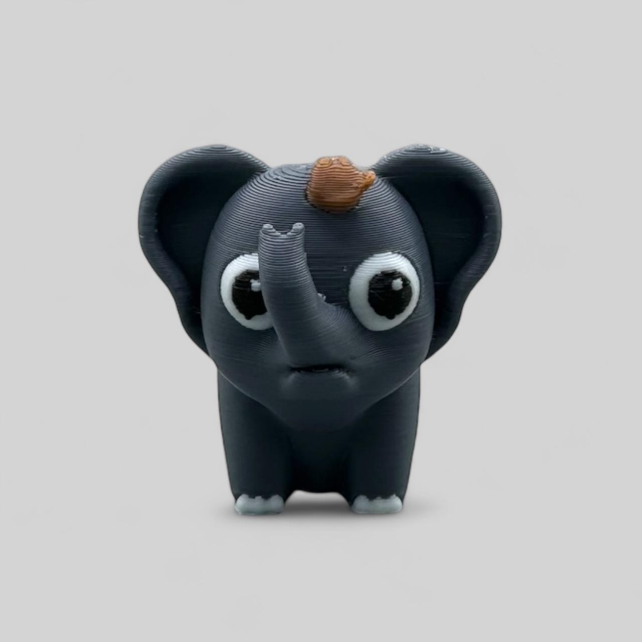 Tumbles the Playful Baby Elephant - Articulating Flexy Baby Elephant - Mini Flexy 3d model