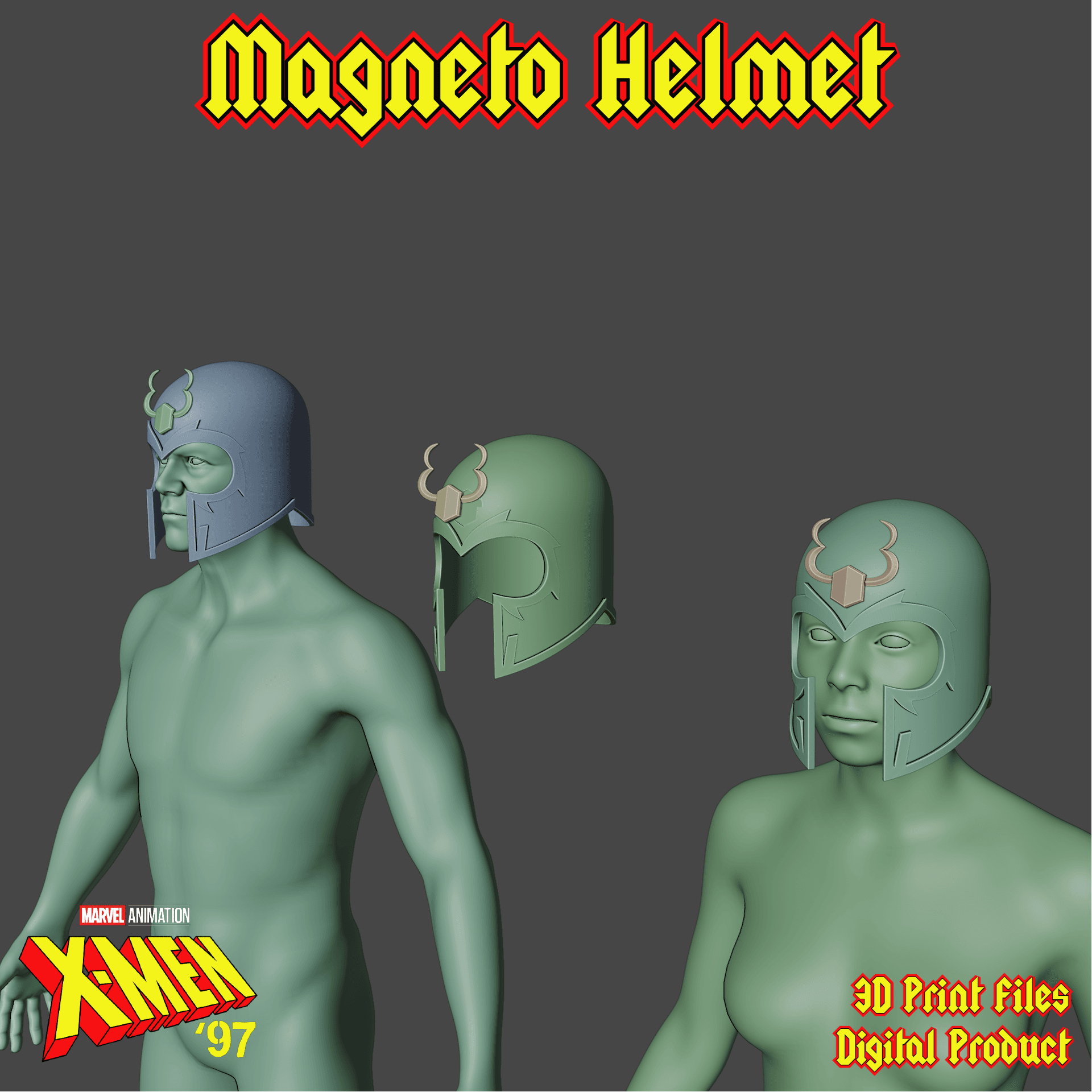 Magneto Helmet X 3d model