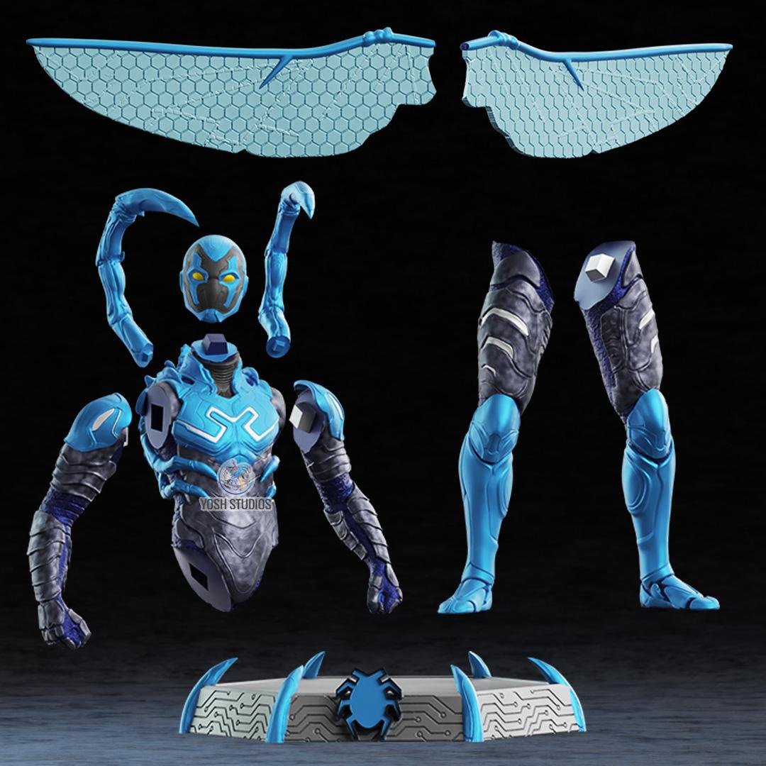 Blue Beetle Statue and Bust 3D Printer File STL 3d model