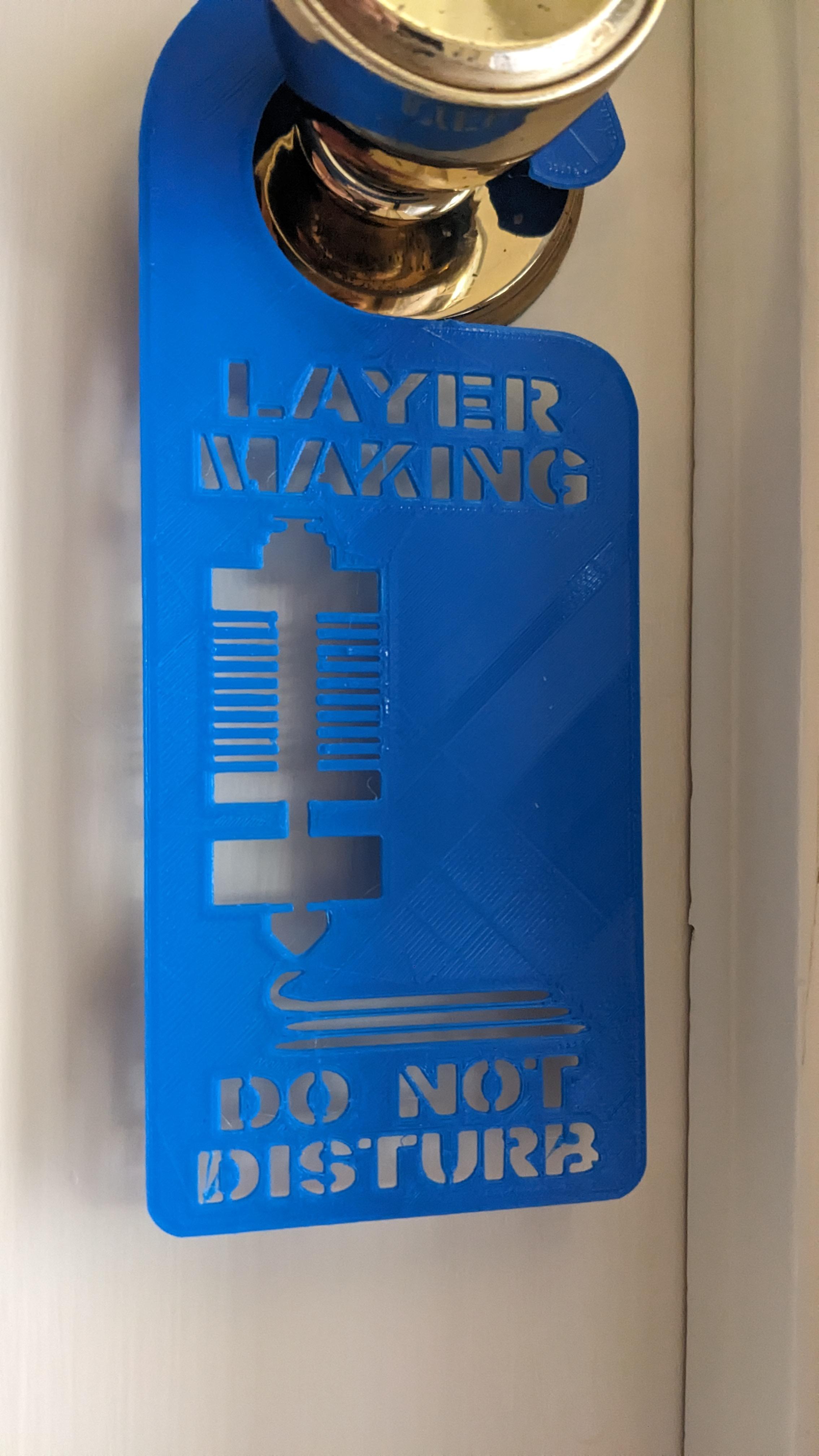 3D Printing do not disturb door hanger - Fun! - 3d model