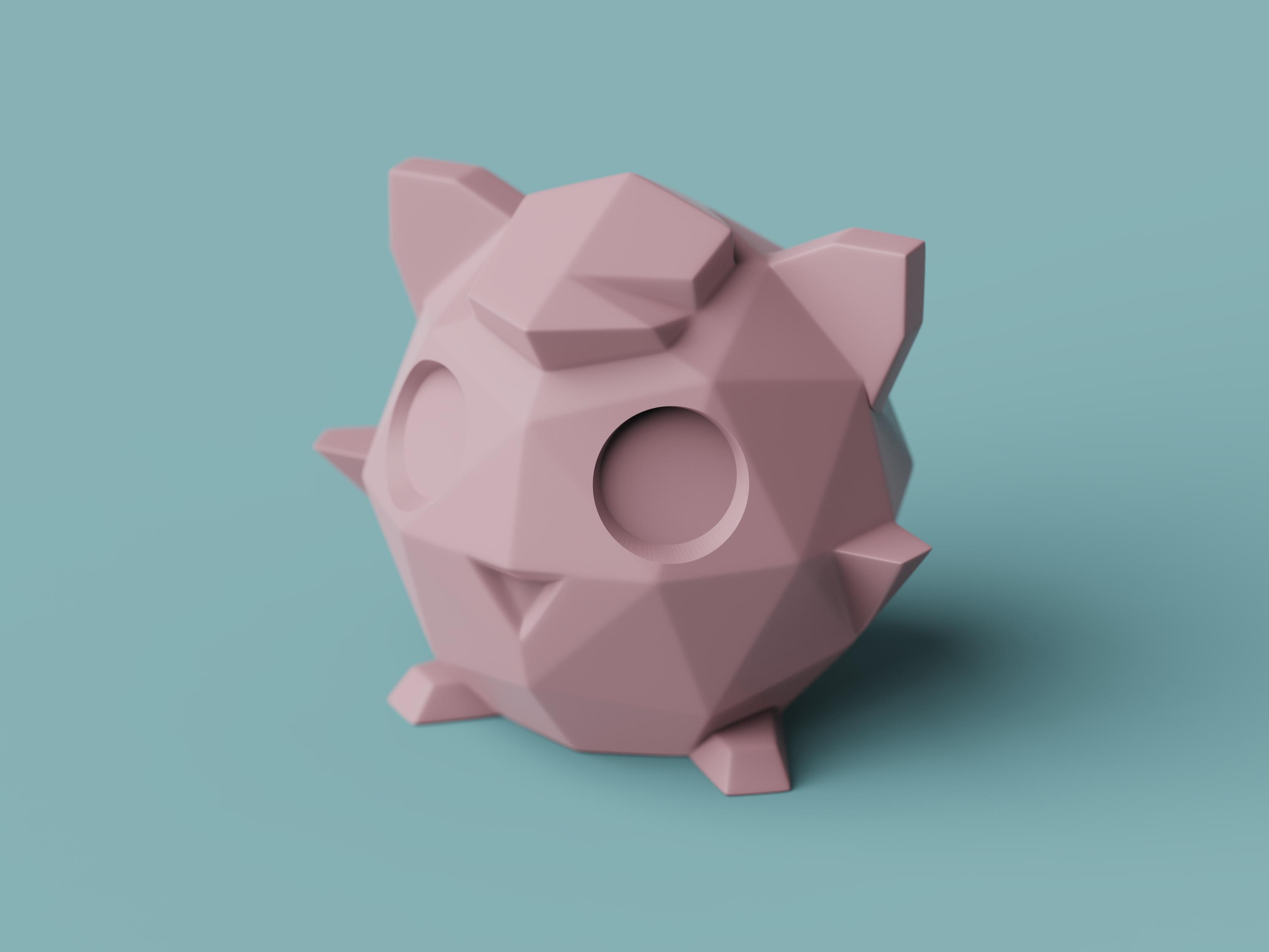 Low-poly Jigglypuff 3d model