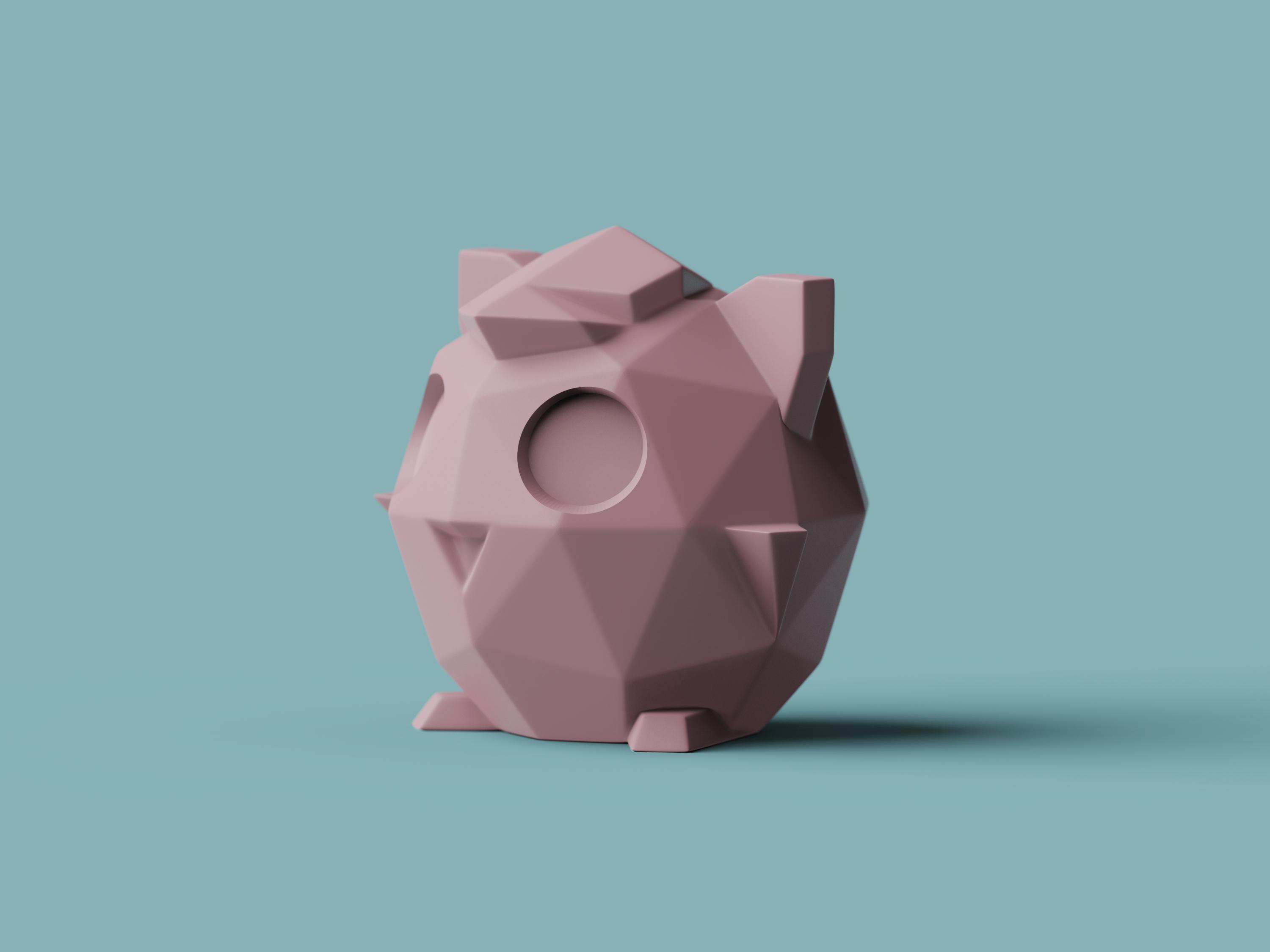 Low-poly Jigglypuff 3d model