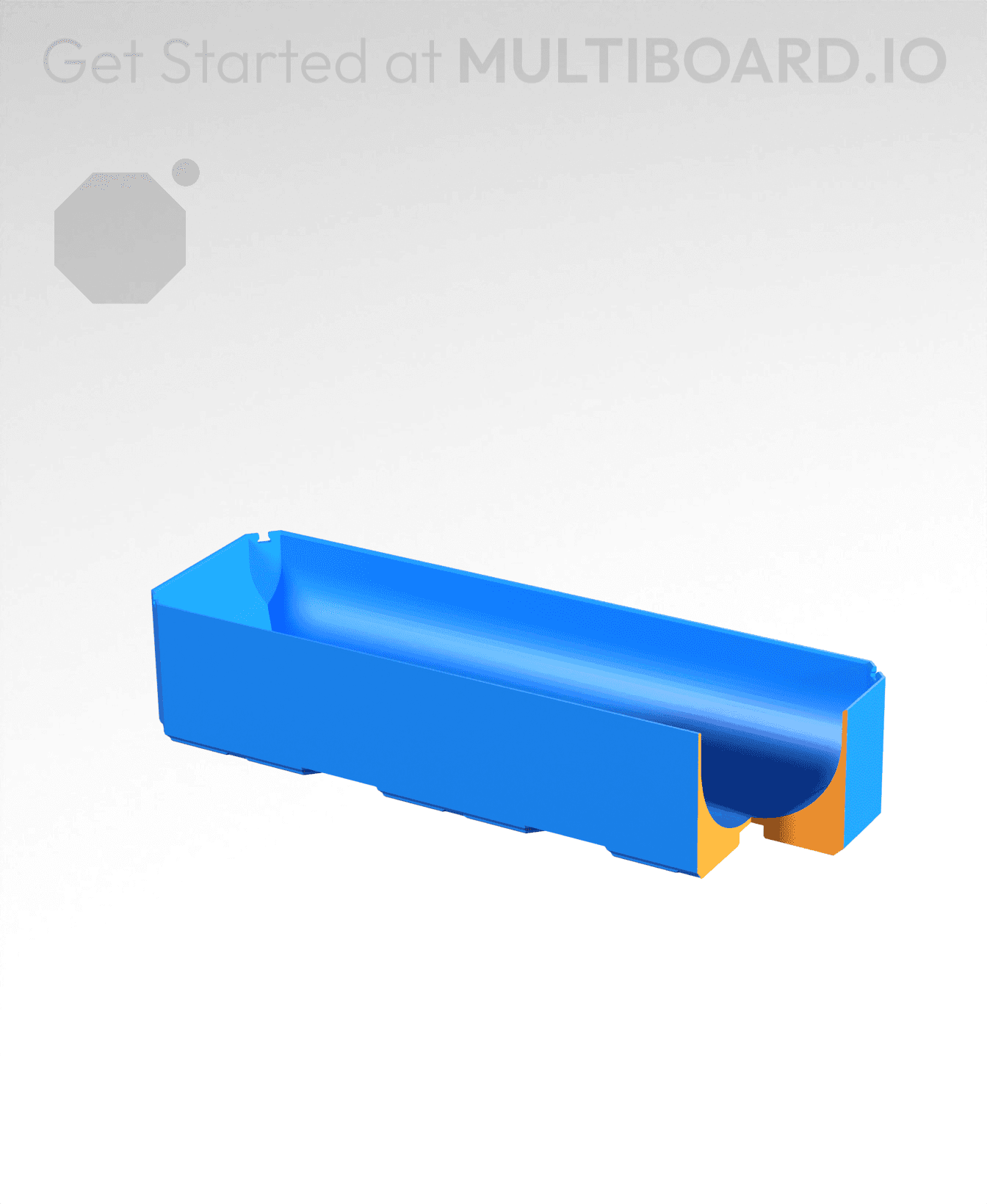 3x1x0.75 - Full Curved Bin - Multibin Insert 3d model