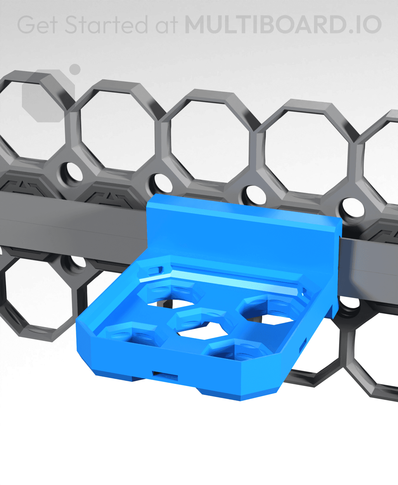 1x1 - Multibin Base Plate Shelf - Rail Slider 3d model