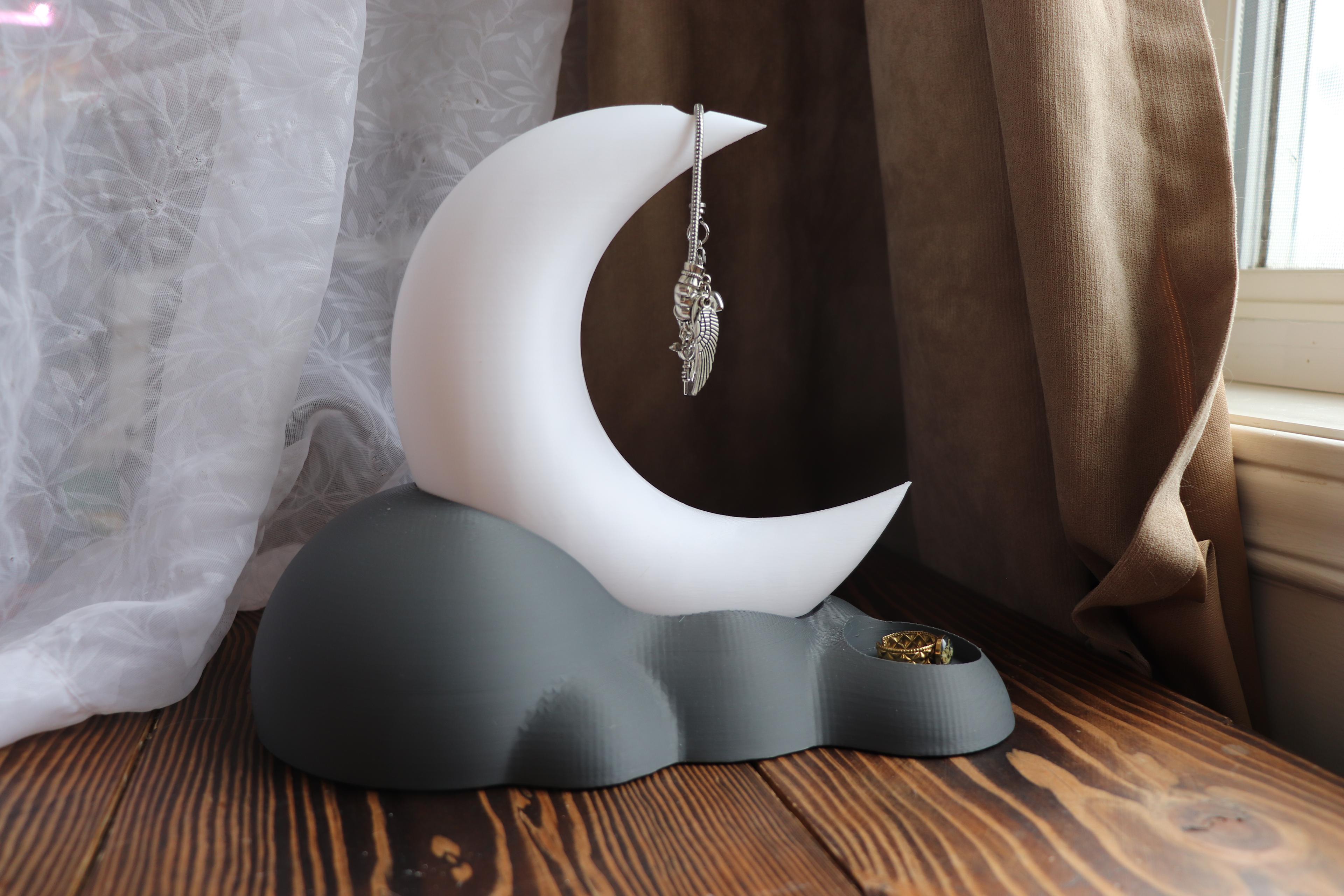 Moon Crescent Jewelry Holder 3d model