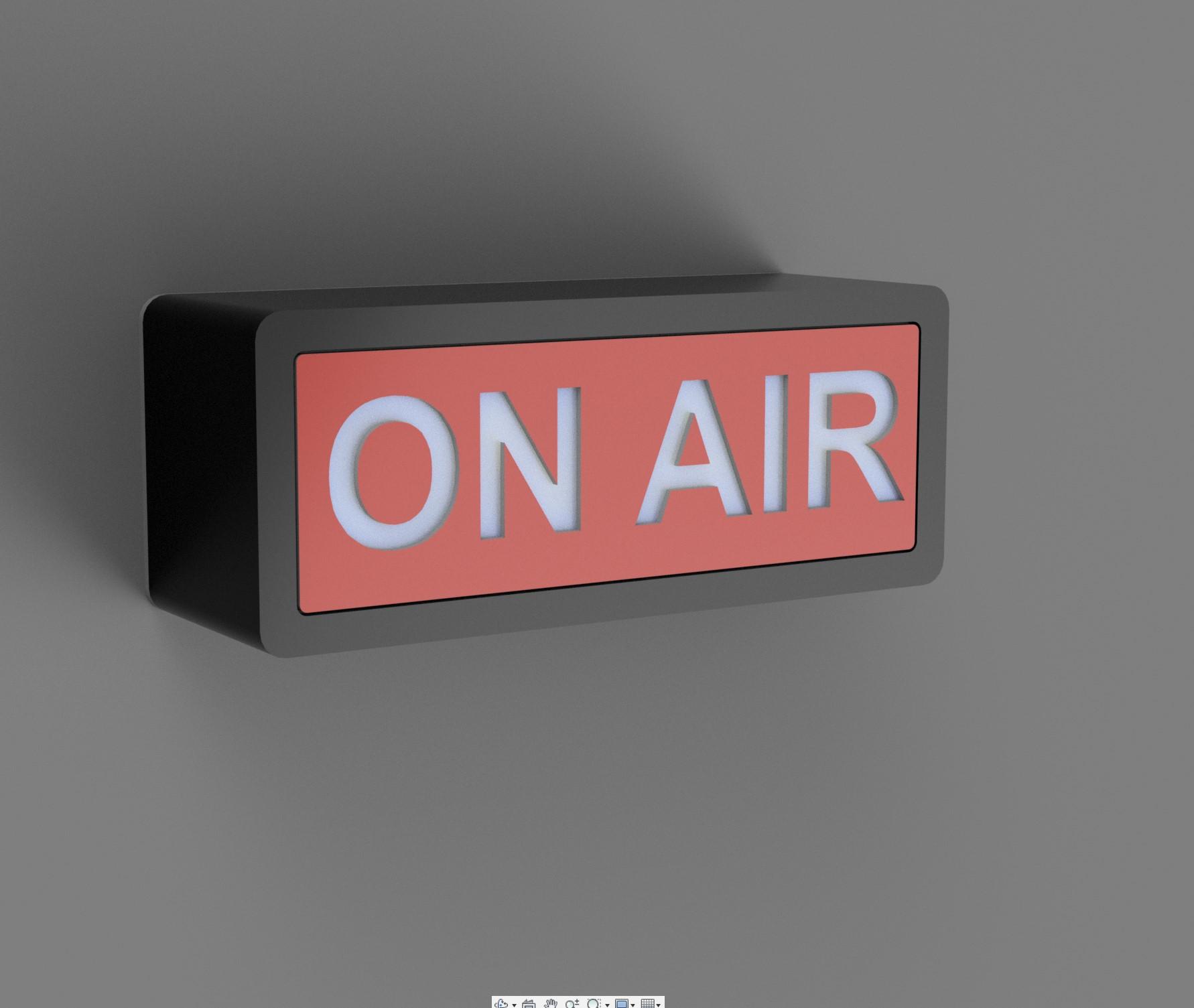 Lighted Text Box - ON AIR - Changeable Face Plates 3d model