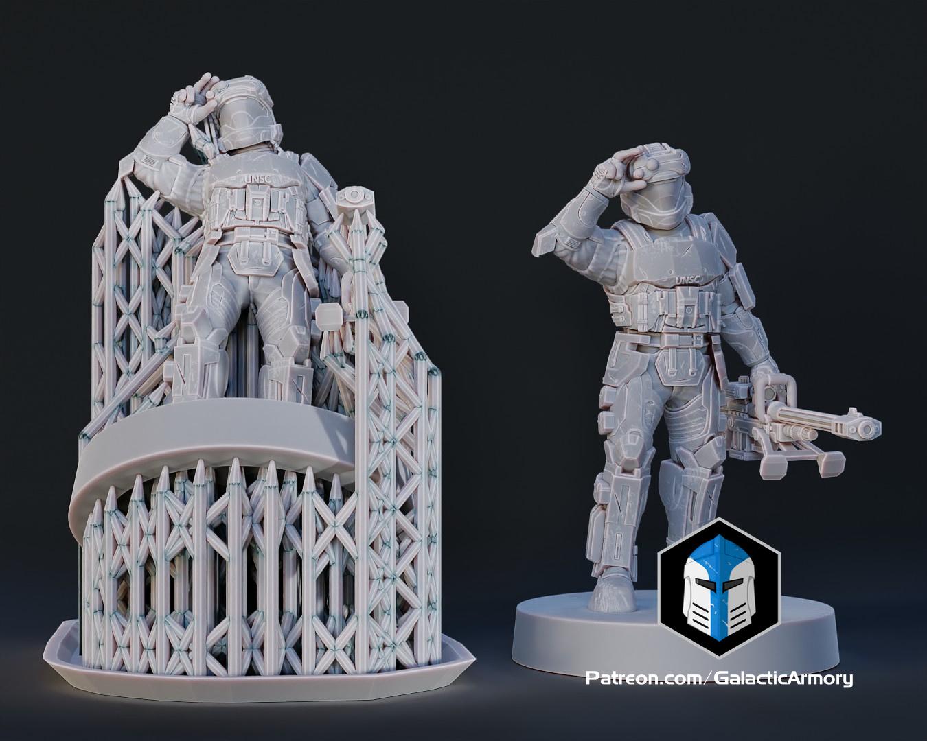 1:48 Scale Halo Alpha 9 ODST Miniatures - 3D Print Files 3d model
