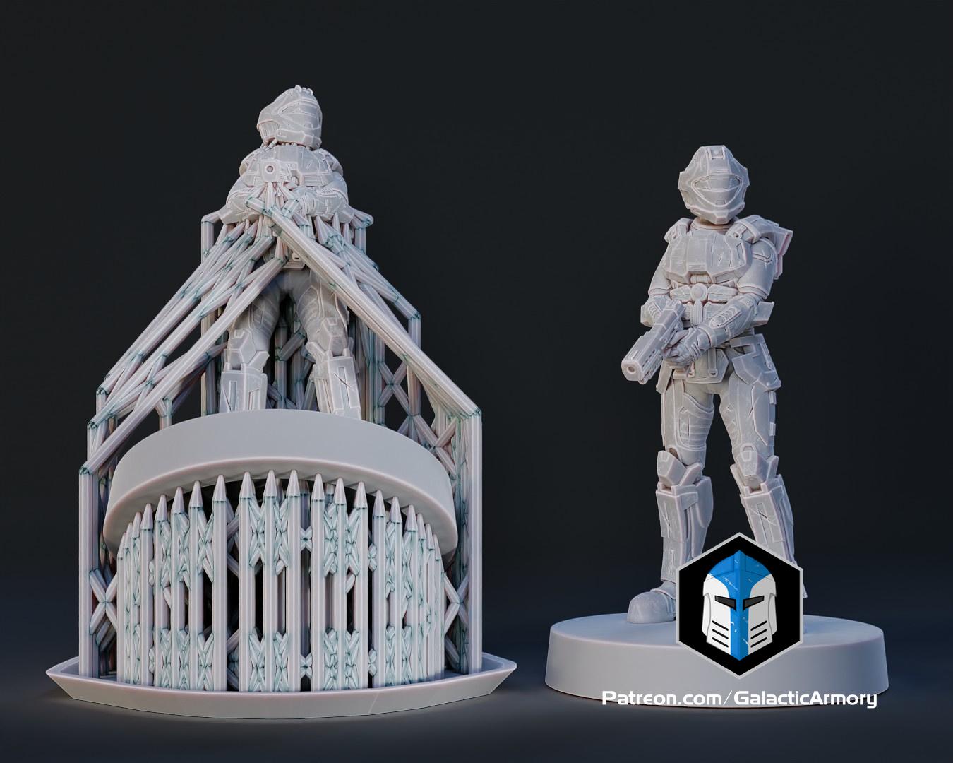 1:48 Scale Halo Alpha 9 ODST Miniatures - 3D Print Files 3d model