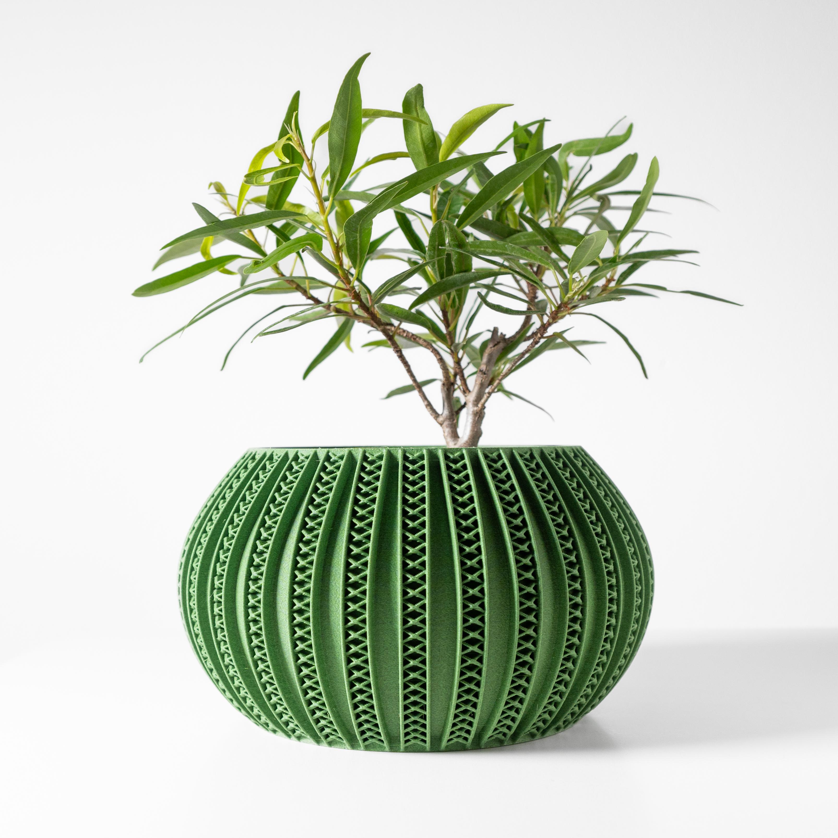 The Syne Planter Pot with Drainage Tray & Stand: Modern and Unique Home Decor for Plants 3d model