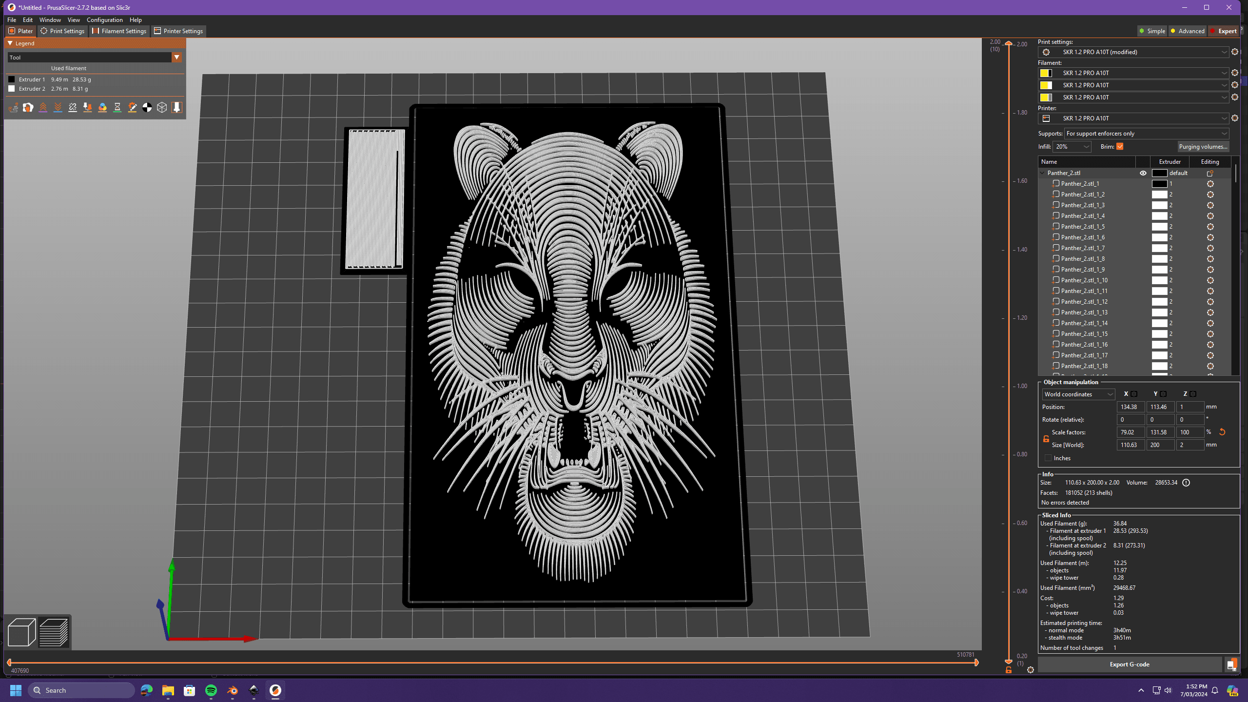 Panther Portrait 2 3d model
