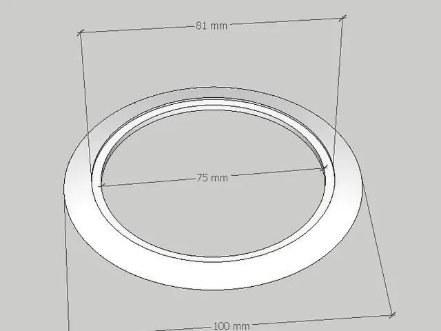 Recessed ceiling spotlight diameter extension 3d model