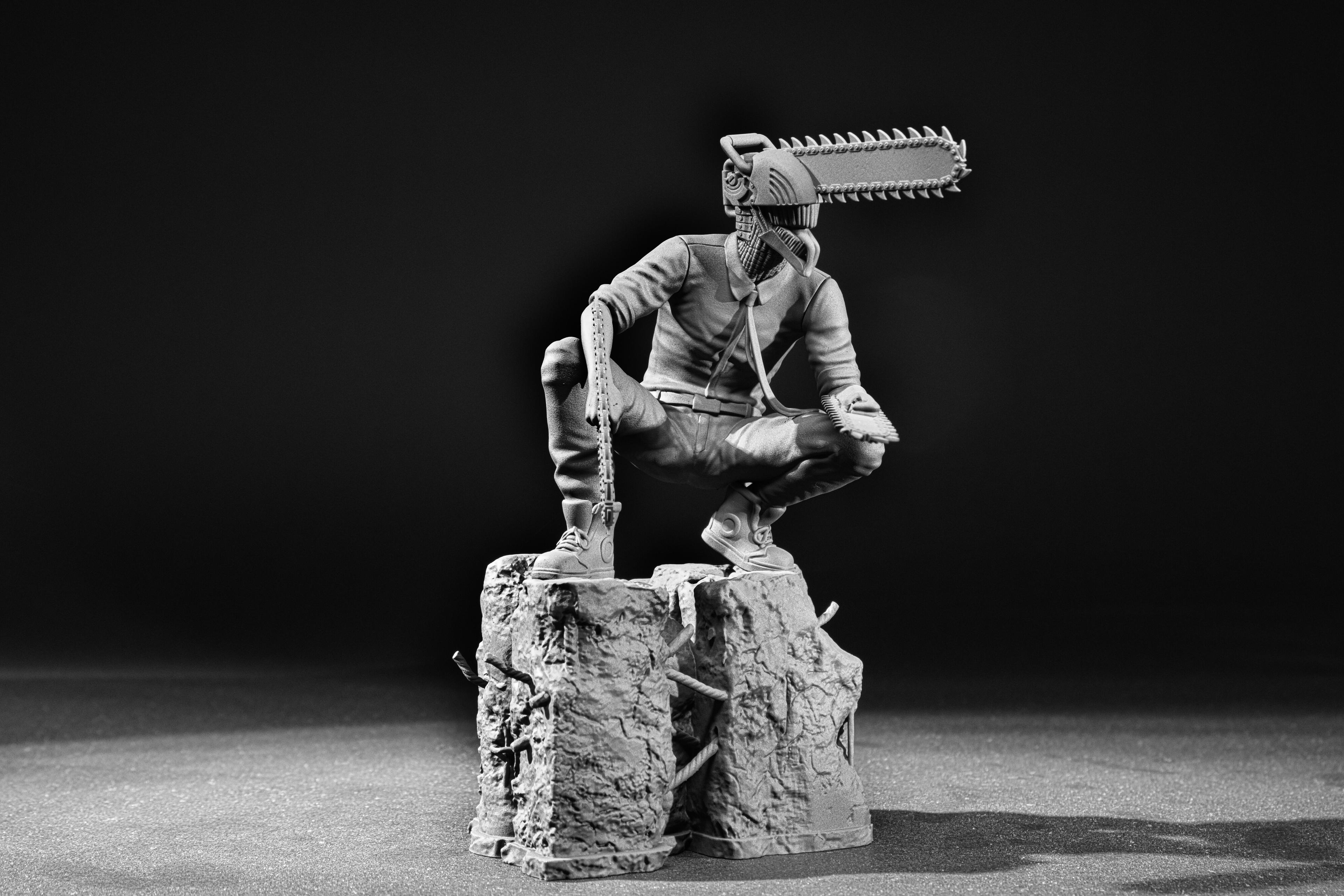 Chainsaw Man Figure (Pre-Supported) 3d model