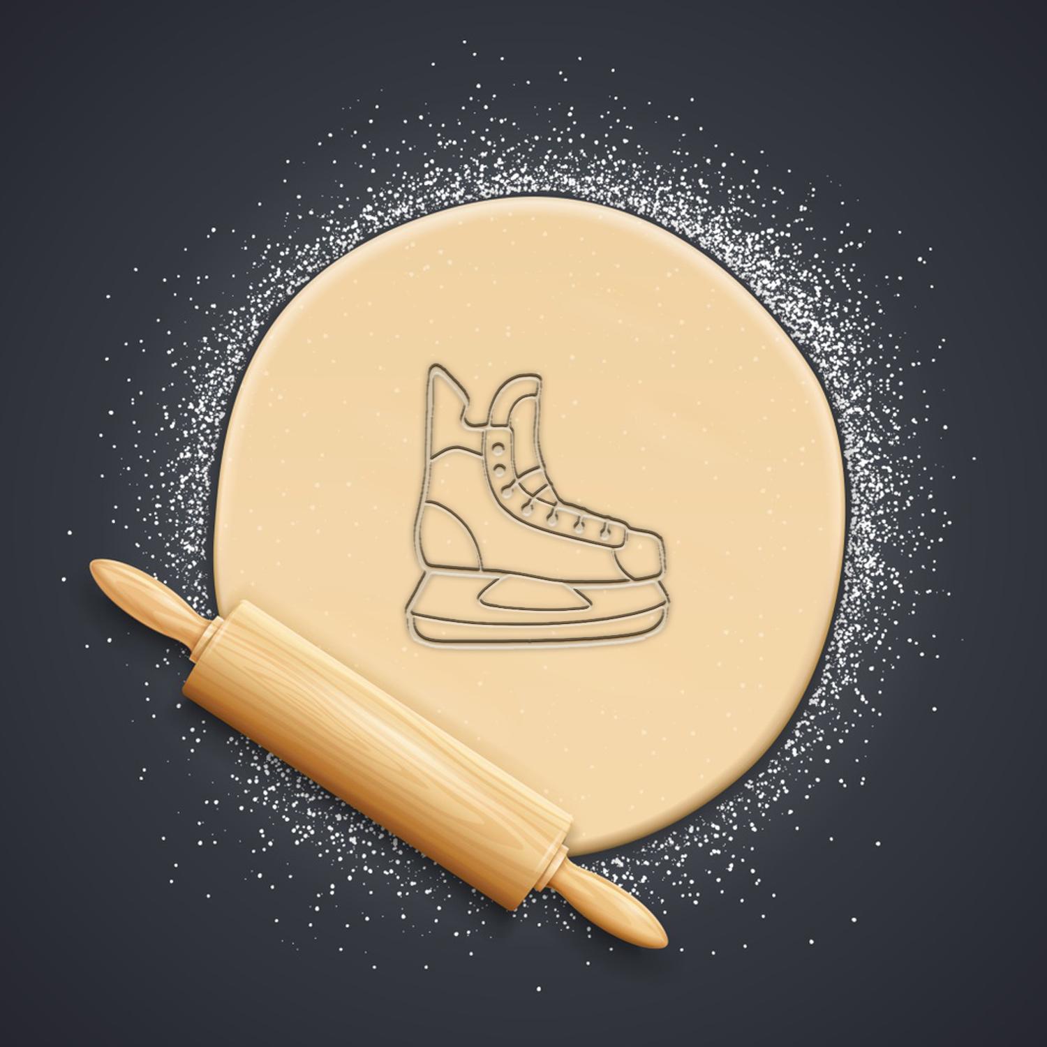 Ice Skating Cookie Cutter, Biscuit Cutter 3d model