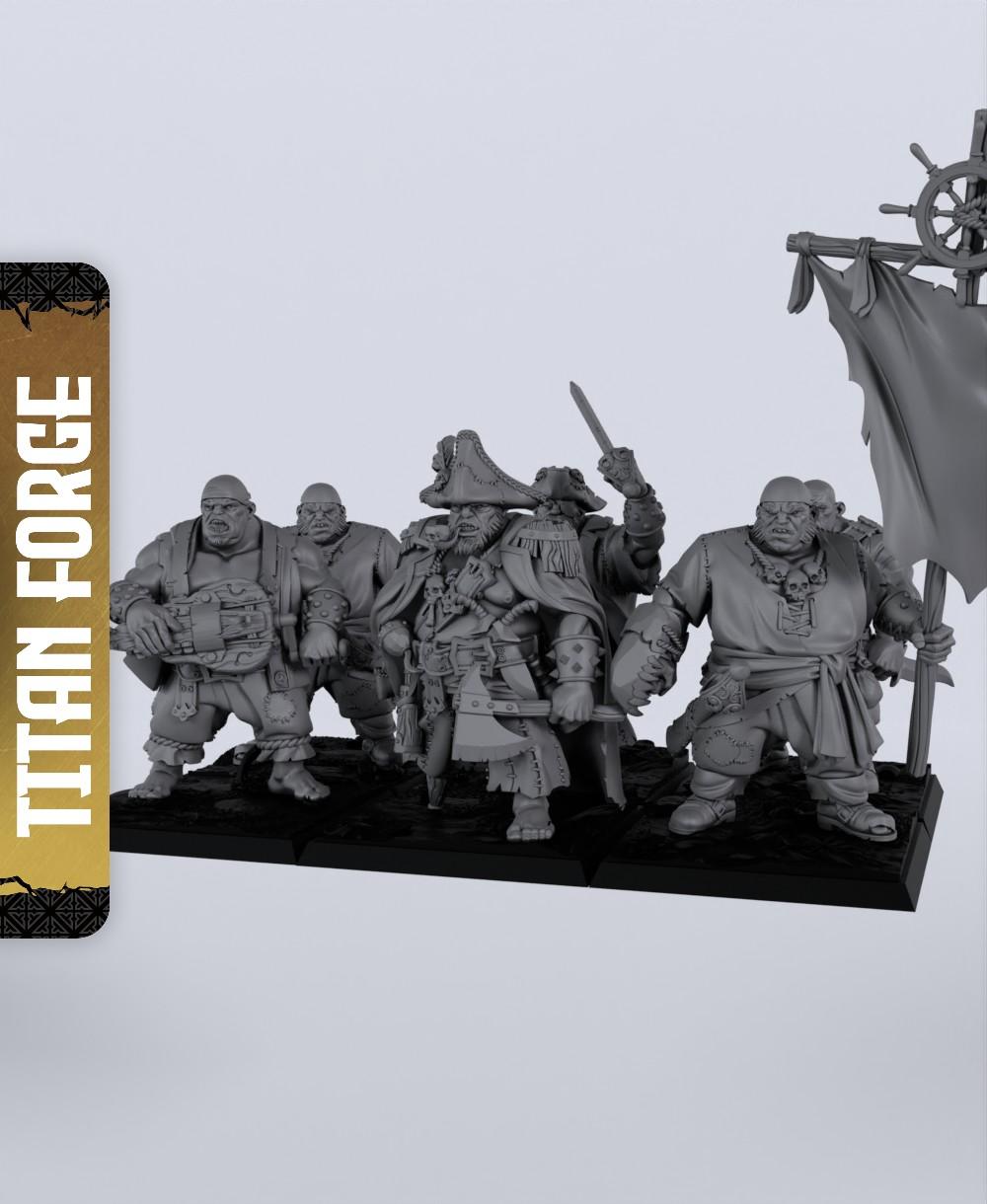 Ogre Tribesmen - With Free Dragon Warhammer - 5e DnD Inspired for RPG and Wargamers 3d model